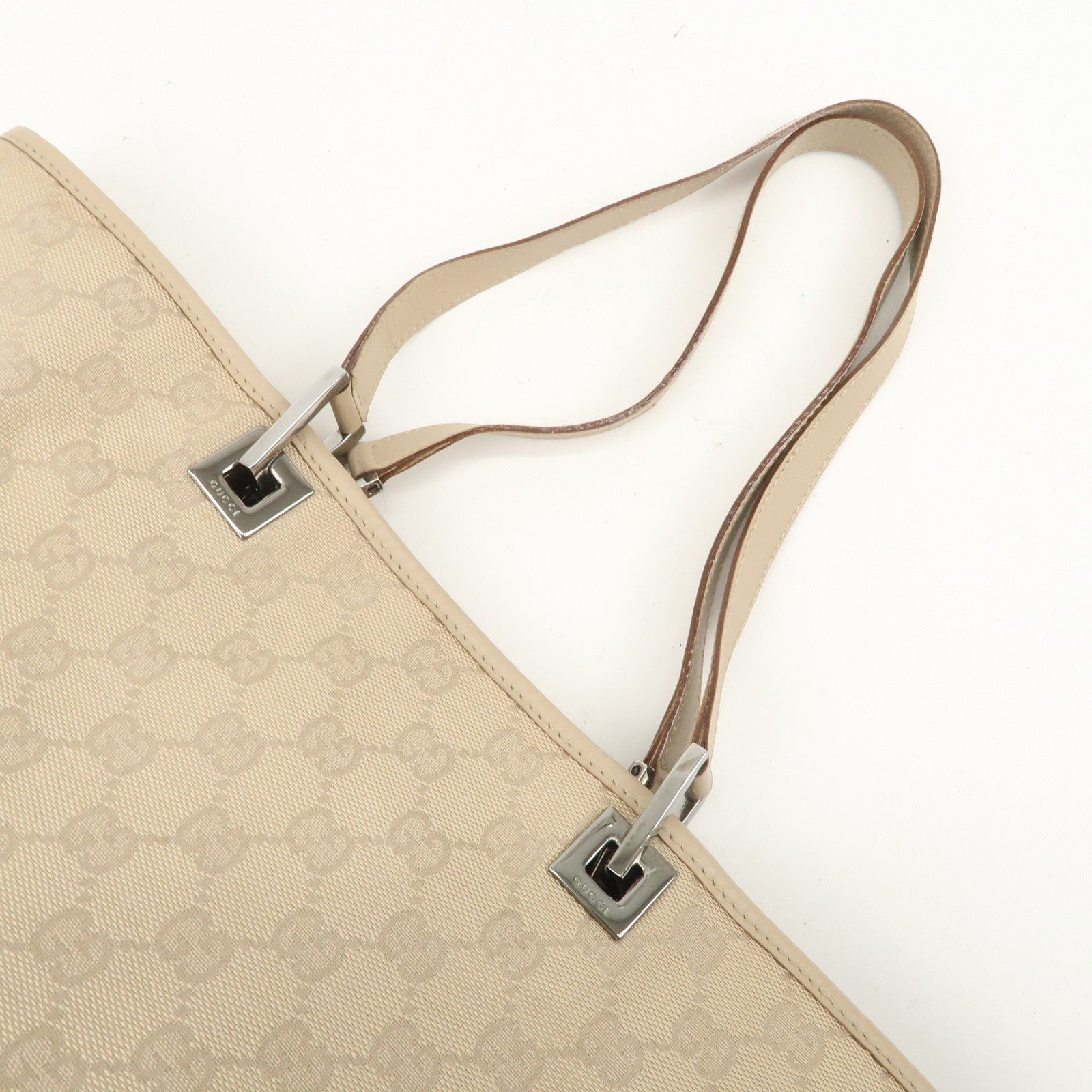 Gucci Tote Bag - Beige, GG Canvas, Leather