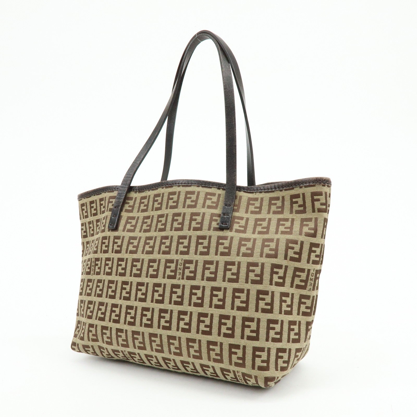 Fendi Zucchino Tote Bag - Brown, Canvas Leather
