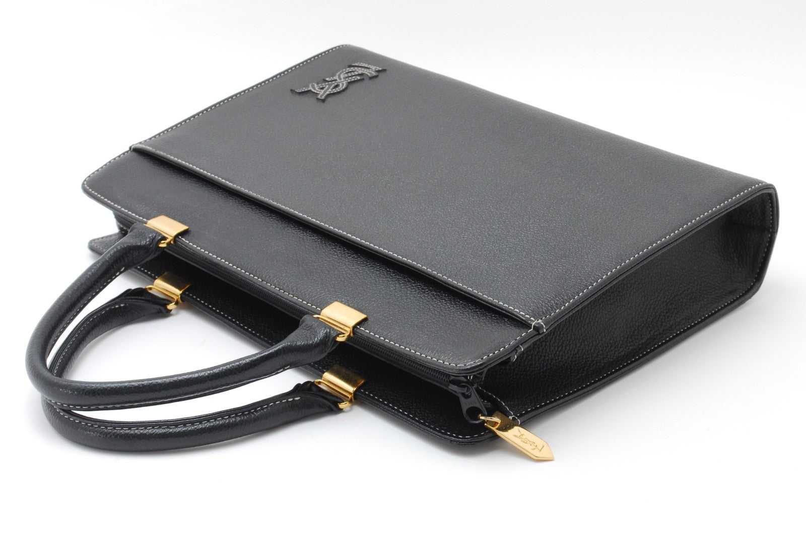 Saint Laurent Yves Hand Tote Bag - Black, Leather