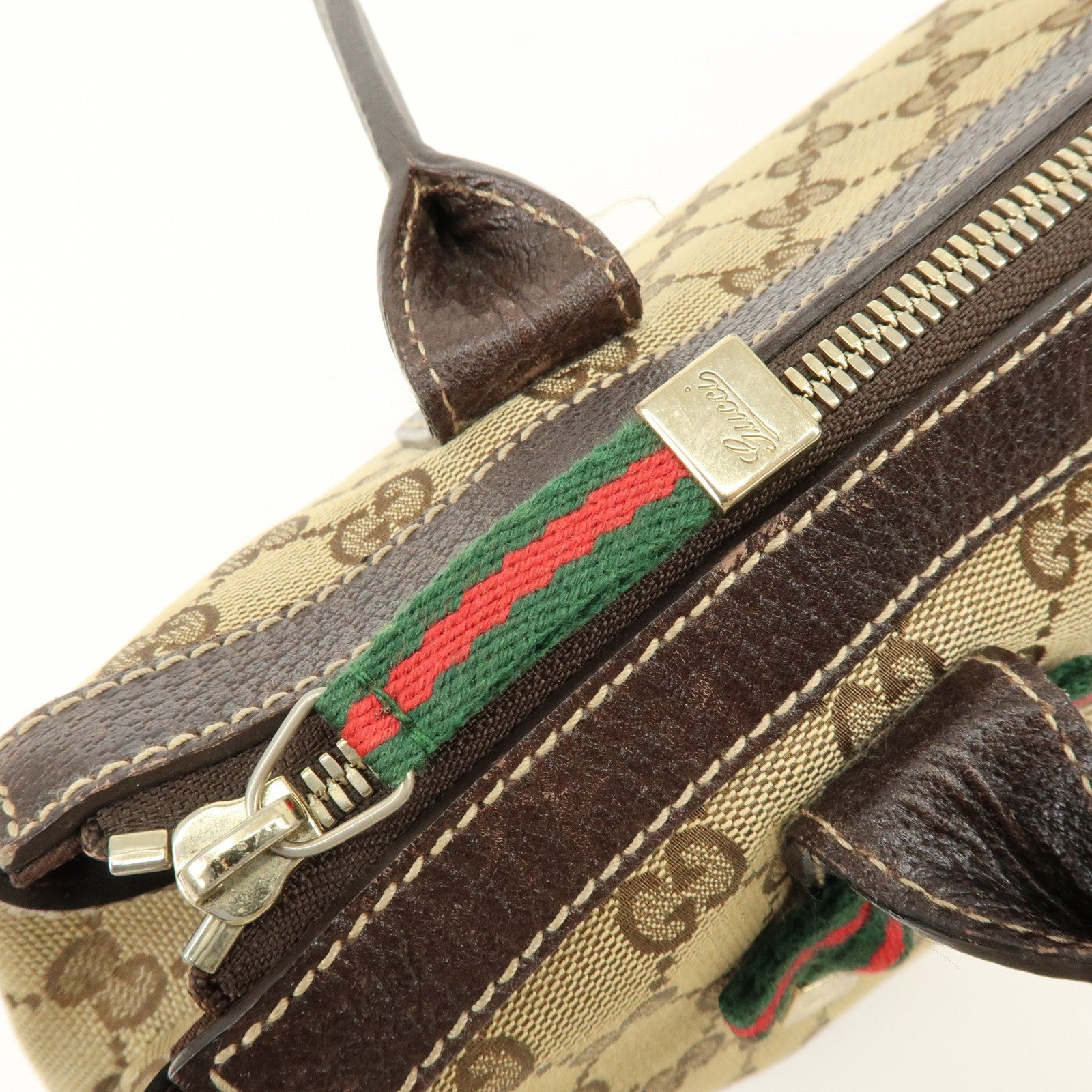 Gucci Sherry Line Tote Bag - Beige, GG Canvas, Leather