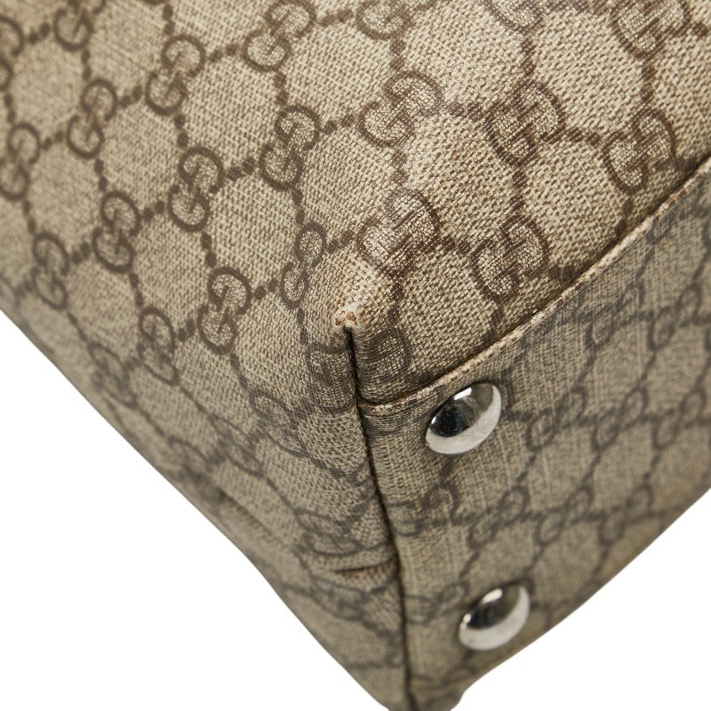 Gucci GG Supreme Tote Bag - Beige Brown, PVC