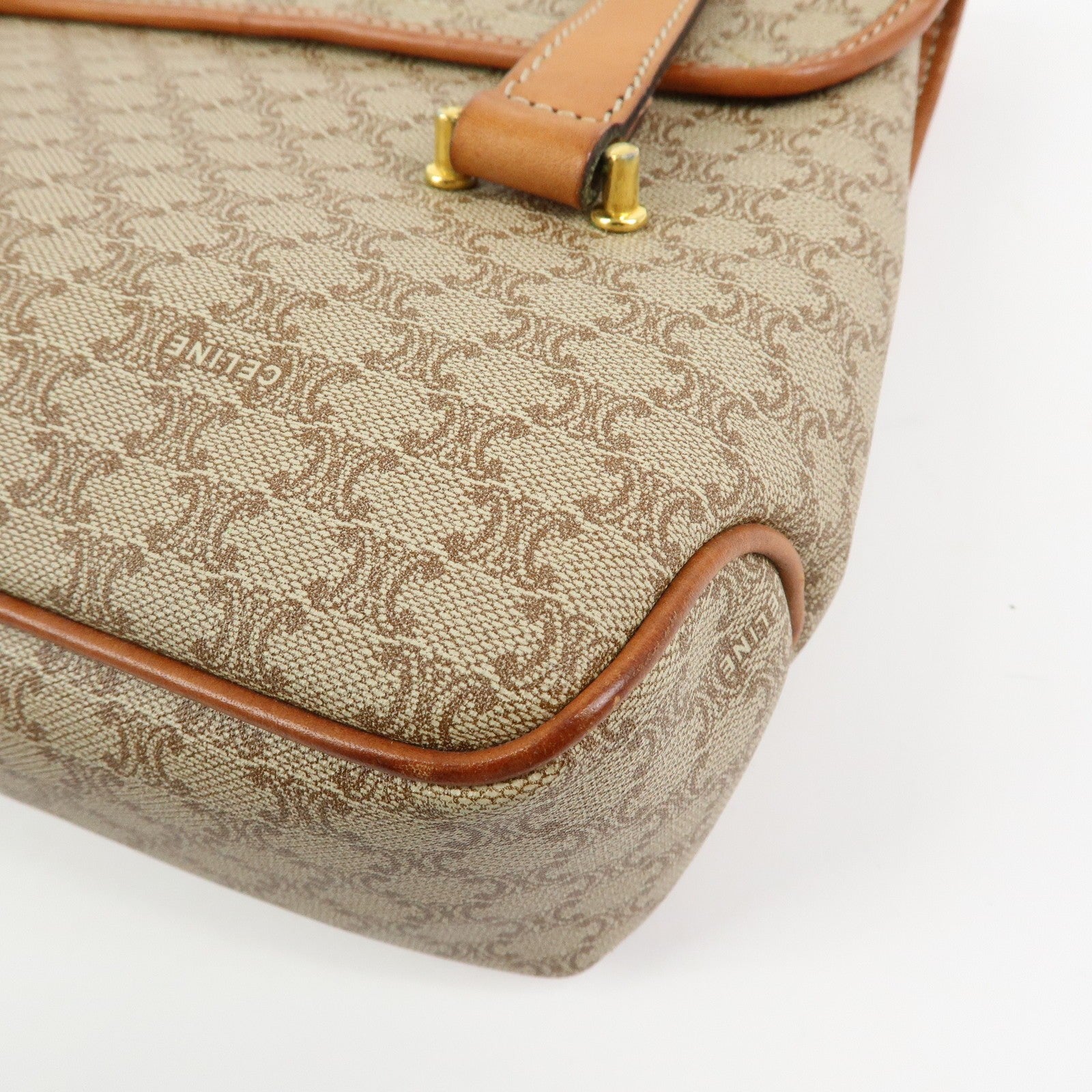 Celine Macadam Hand Bag - Beige, PVC Leather