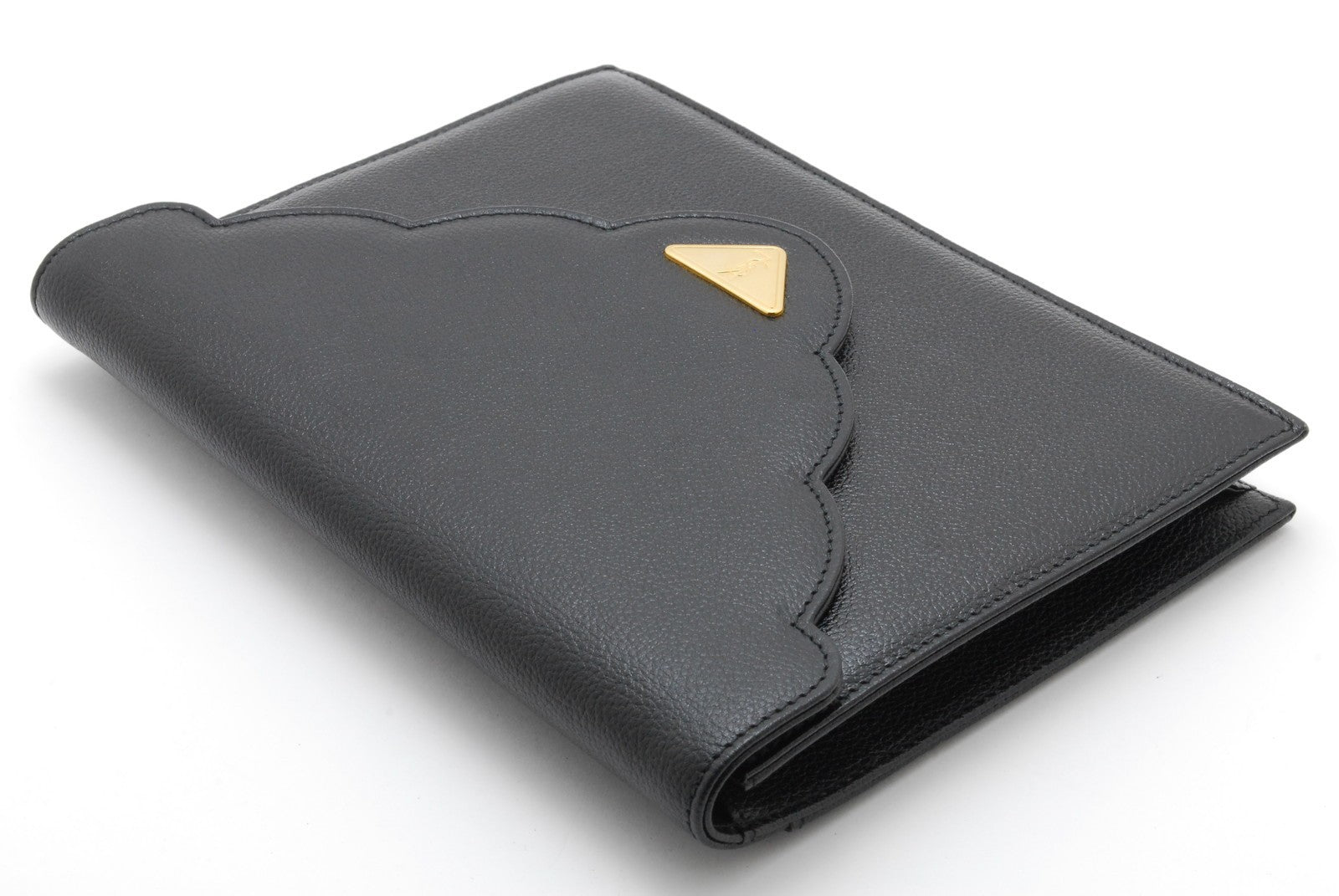 Saint Laurent Yves Saint Laurent Document Clutch Bag - Black, Leather