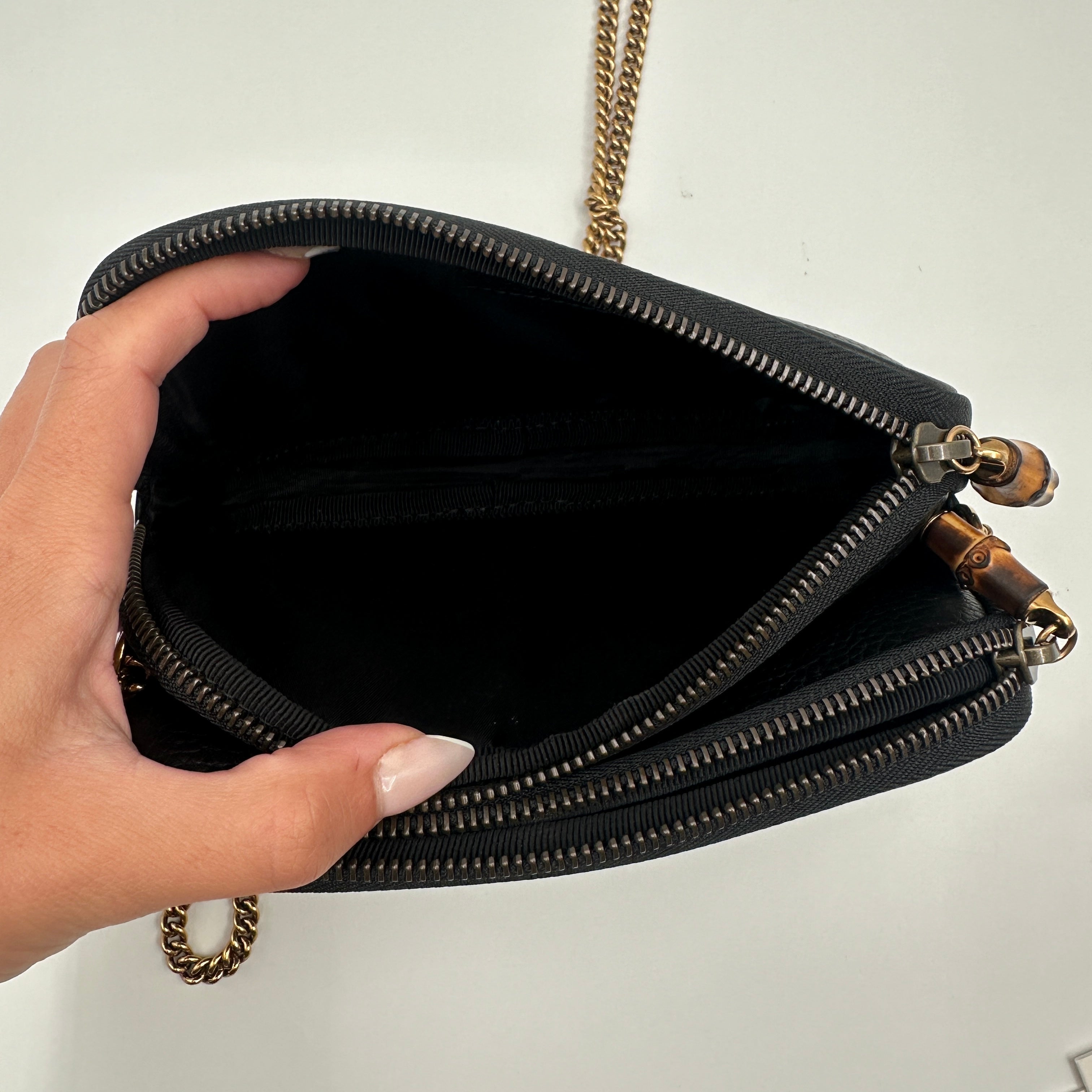 Gucci Double G Super Mini Bag With Bamboo