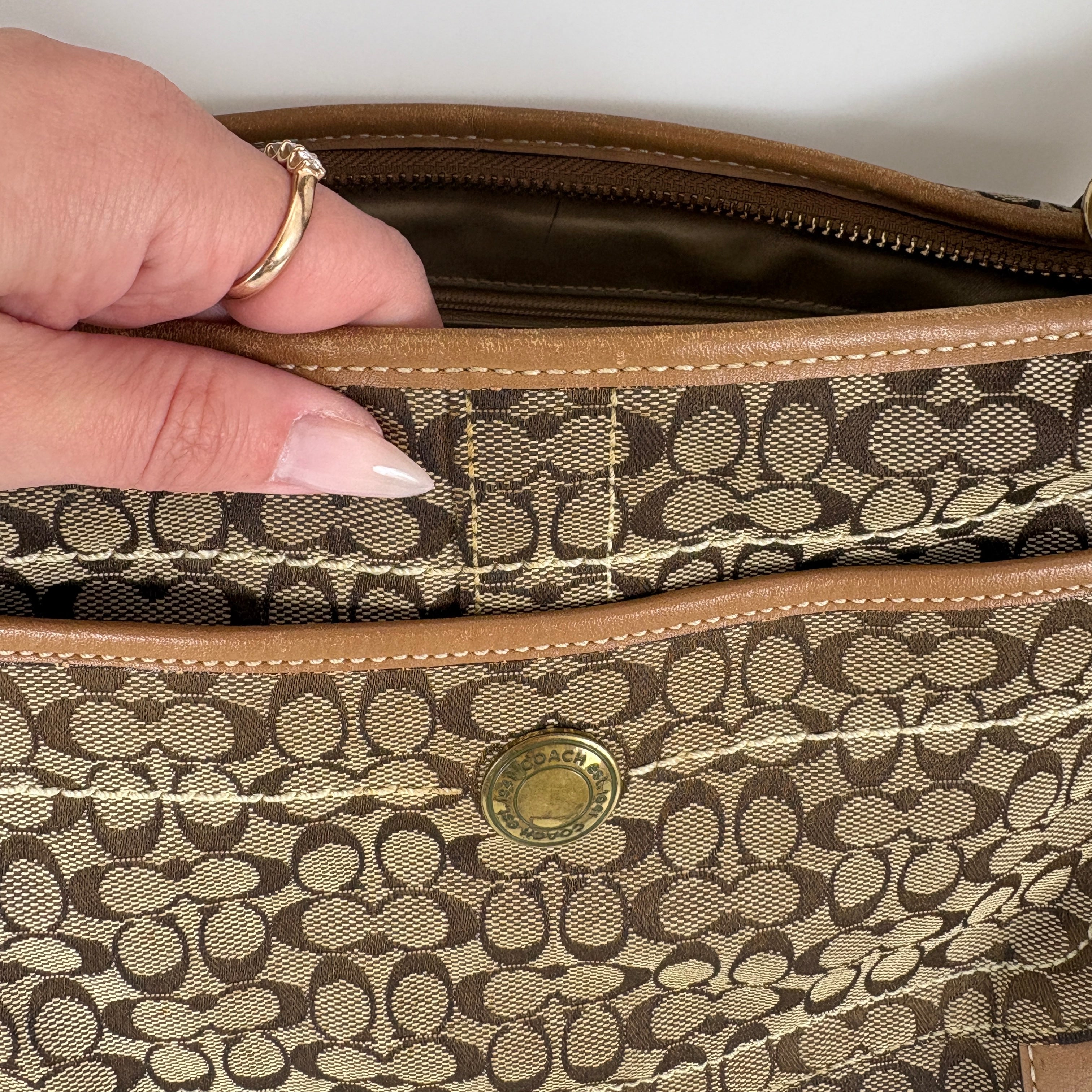 Coach Signature brown bag