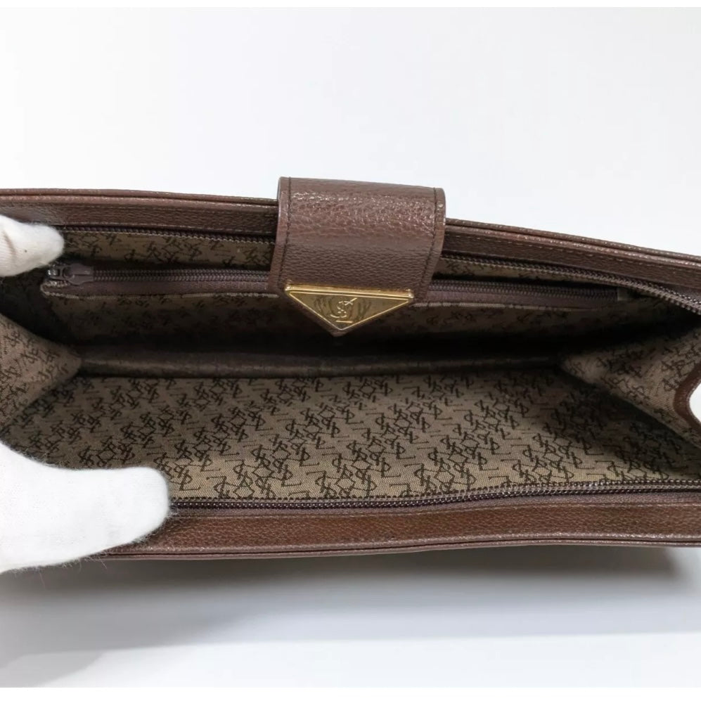 Yves Saint Laurent clutch leather