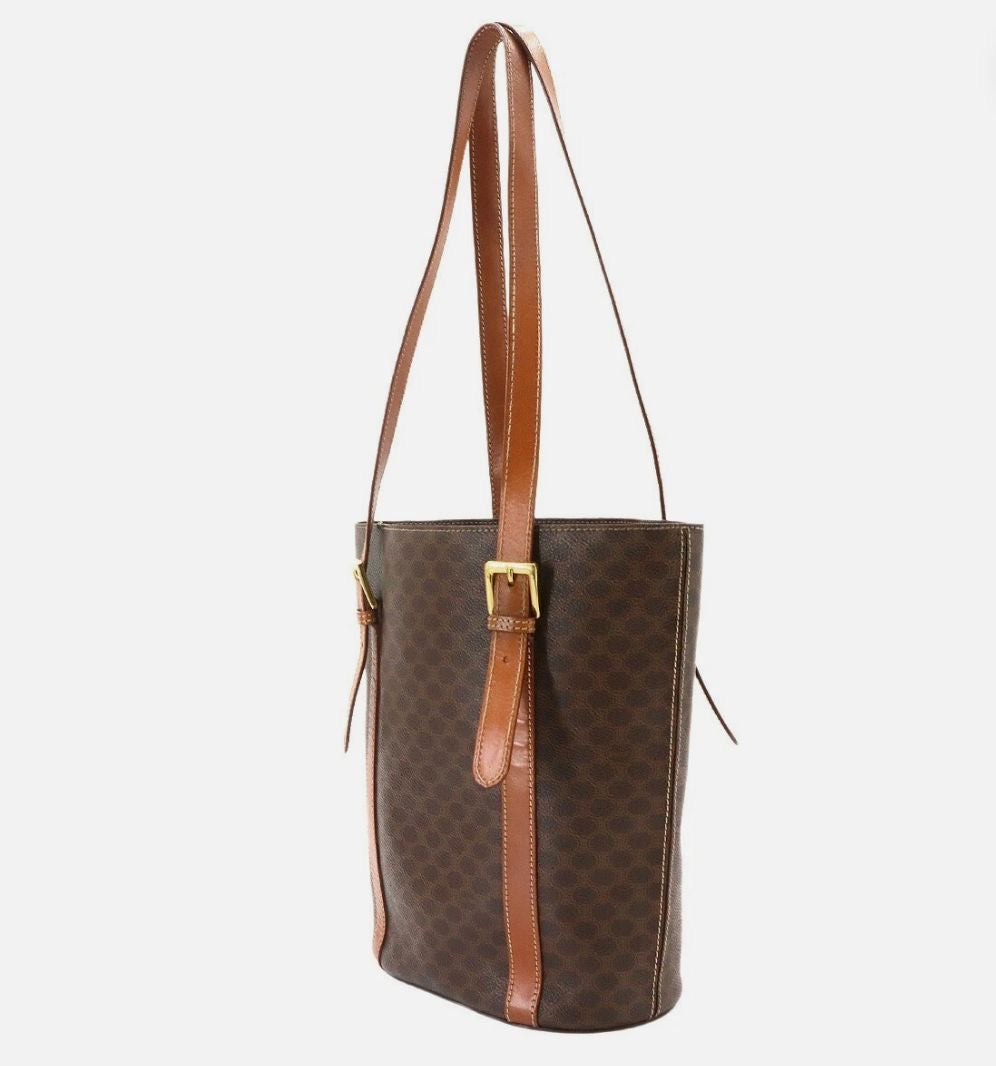 Celine Macadam Tote Bag - Brown, PVC, Leather