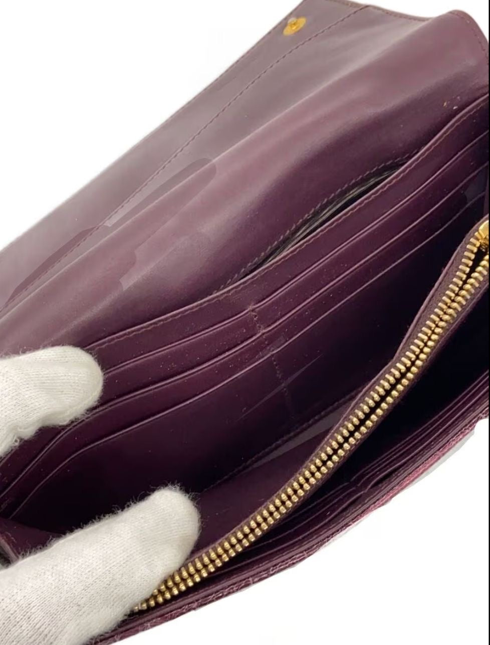 Miu Miu Croco purple wallet