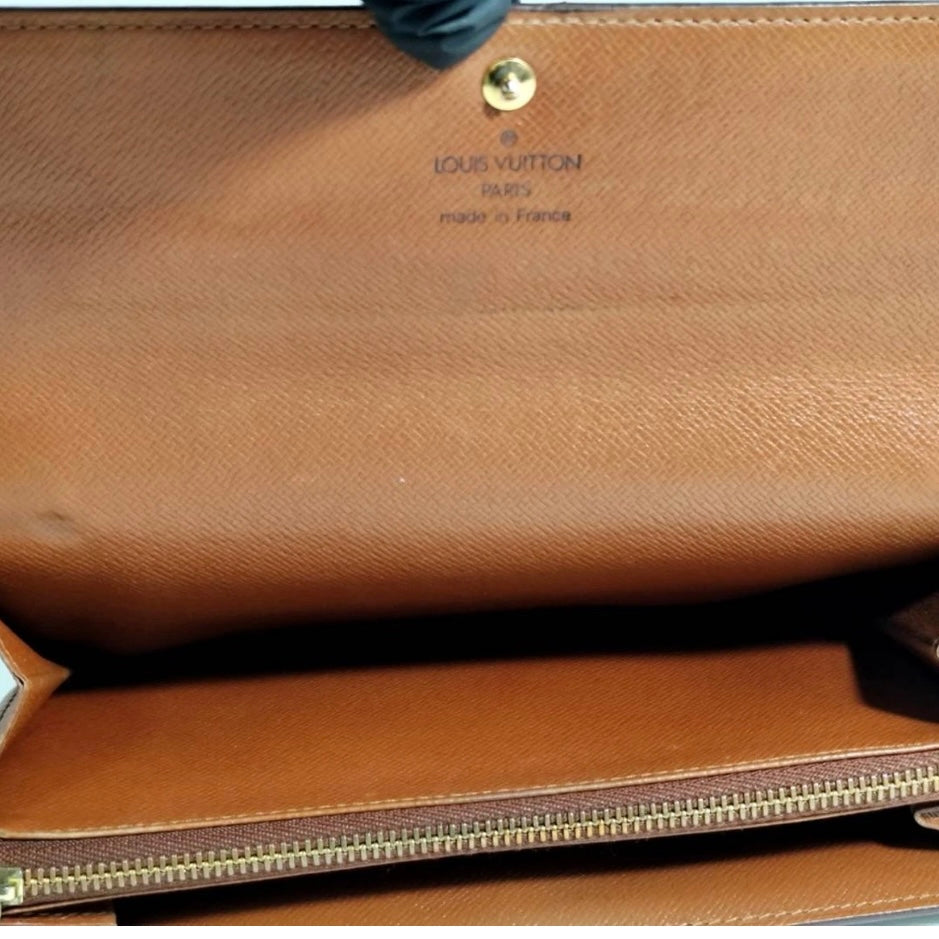 Louis Vuitton Monogram Pochette Porto Monnet Purse Leather Wallet