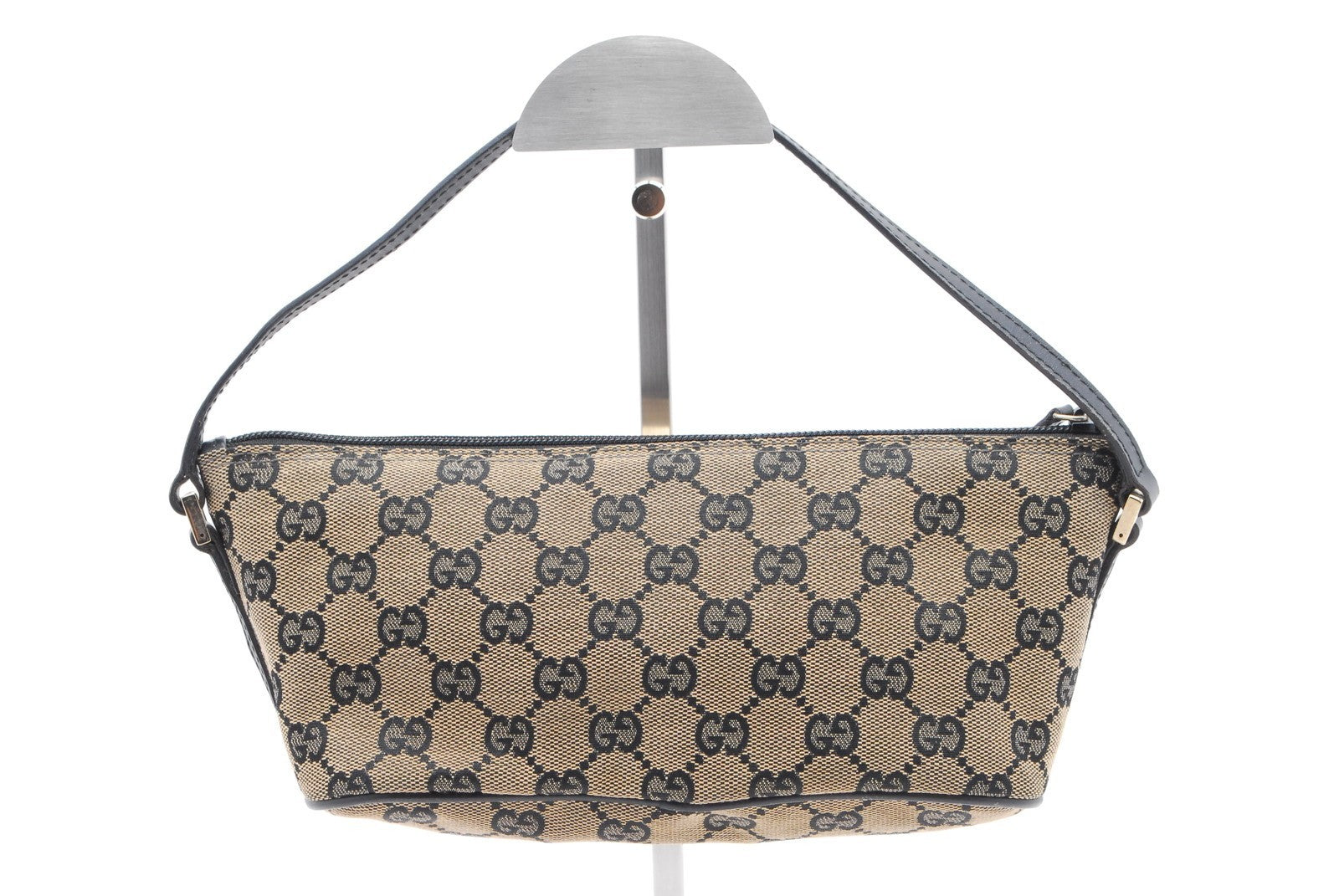 Gucci GG Supreme Hand Bag - Gray Black, Canvas