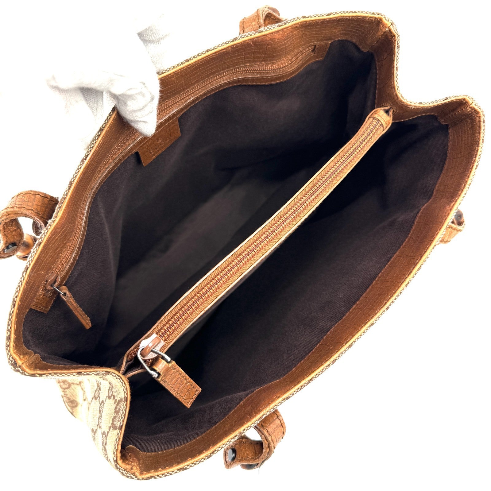 Gucci GG Hand Bag - Brown, Canvas