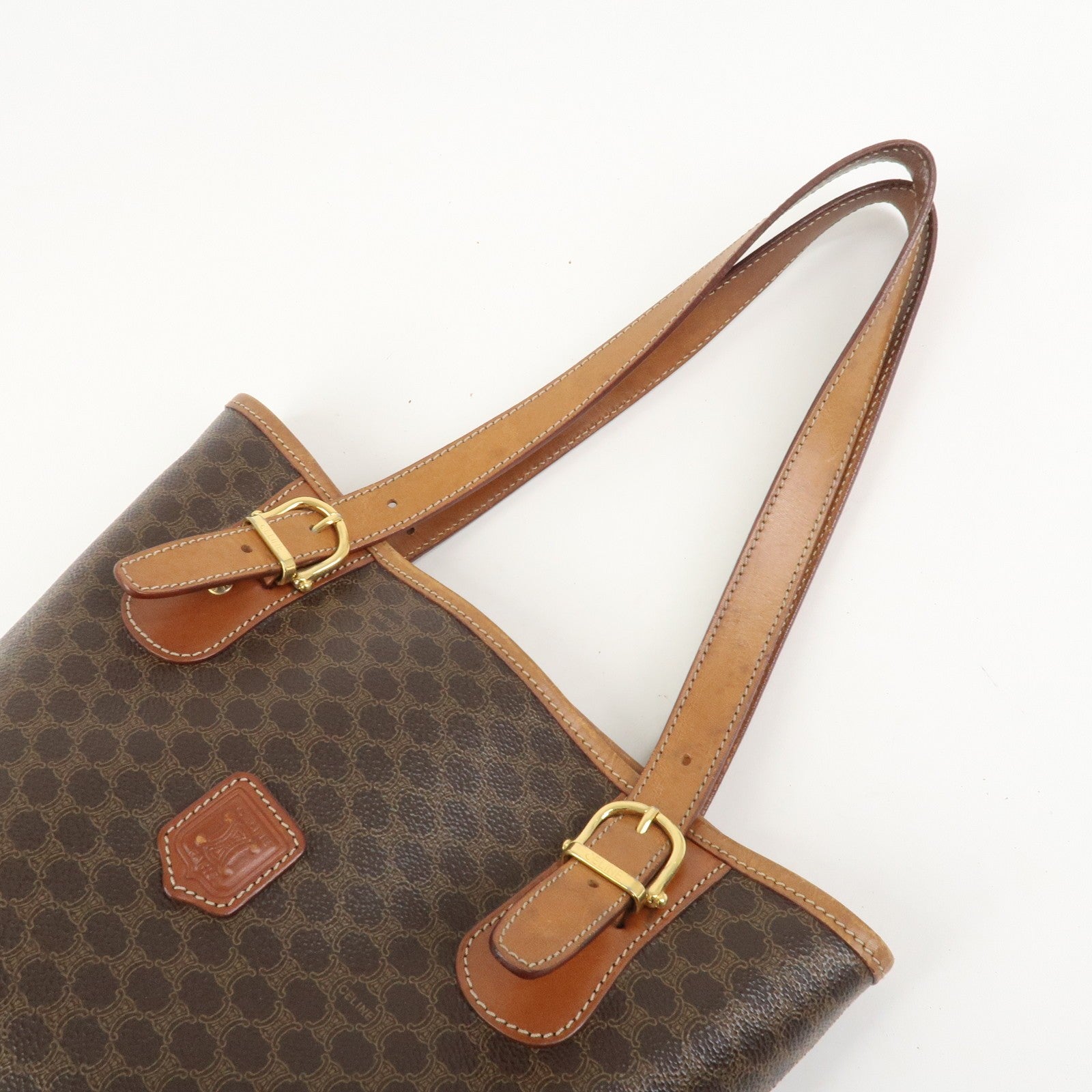 Celine Macadam Tote Bag - Brown, PVC Canvas Leather