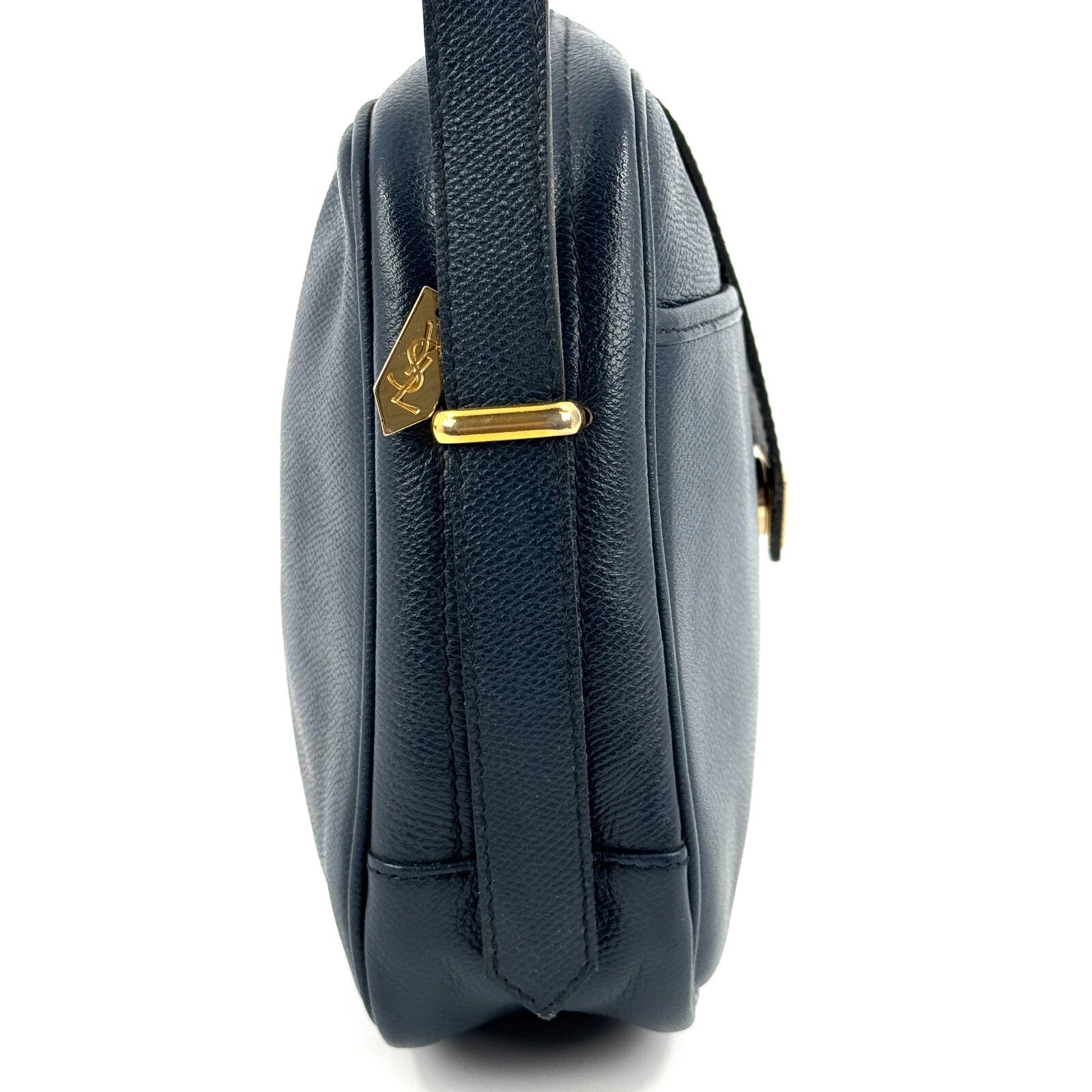 Saint Laurent YSL Shoulder Bag - Navy, Leather