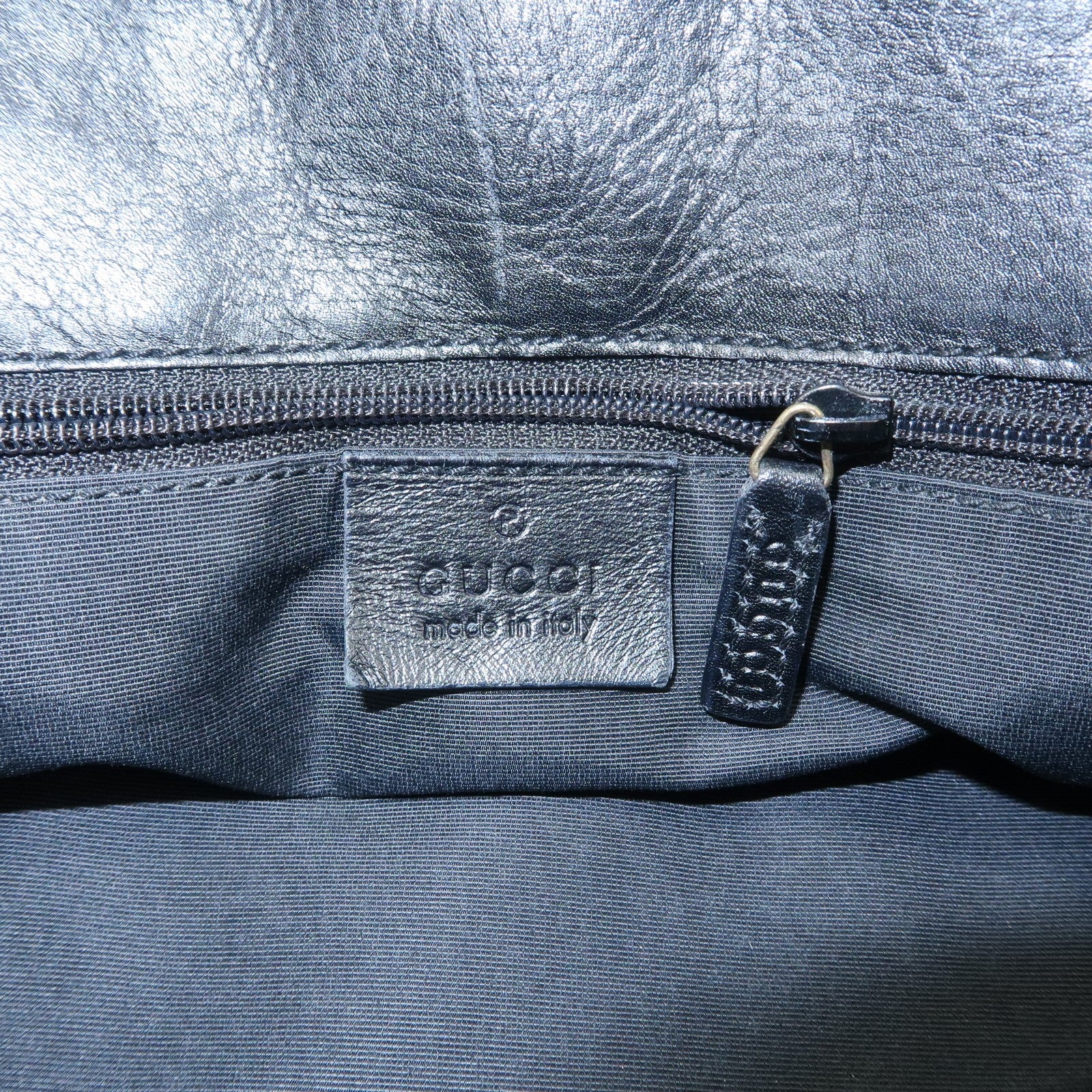 Gucci GG Canvas Leather semi Shoulder Bag - Black, Canvas