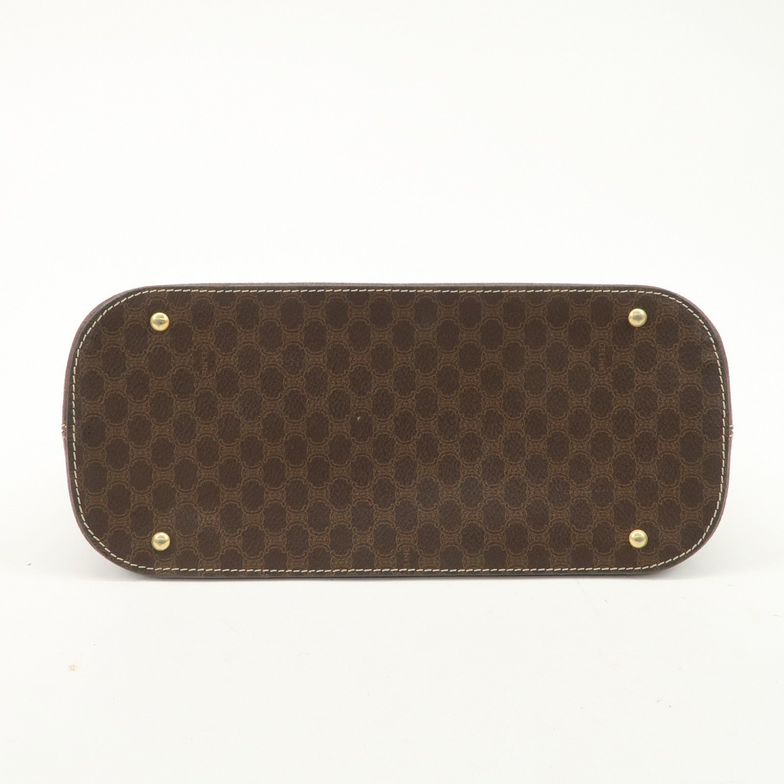 Celine Macadam Hand Bag - Brown, PVC Leather