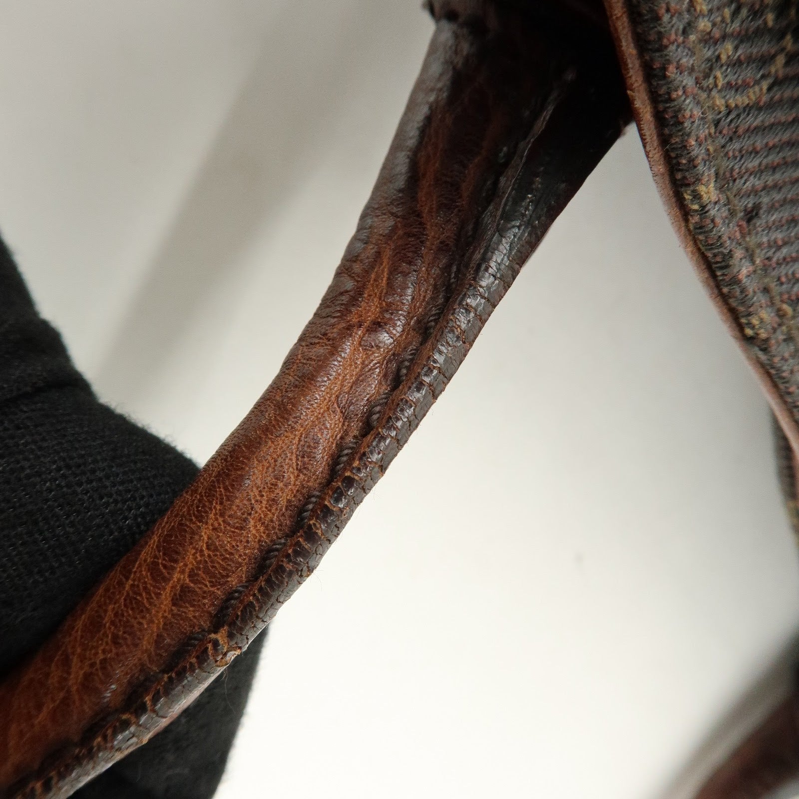 Gucci Denim Tote Bag - Brown, GG Canvas, Leather