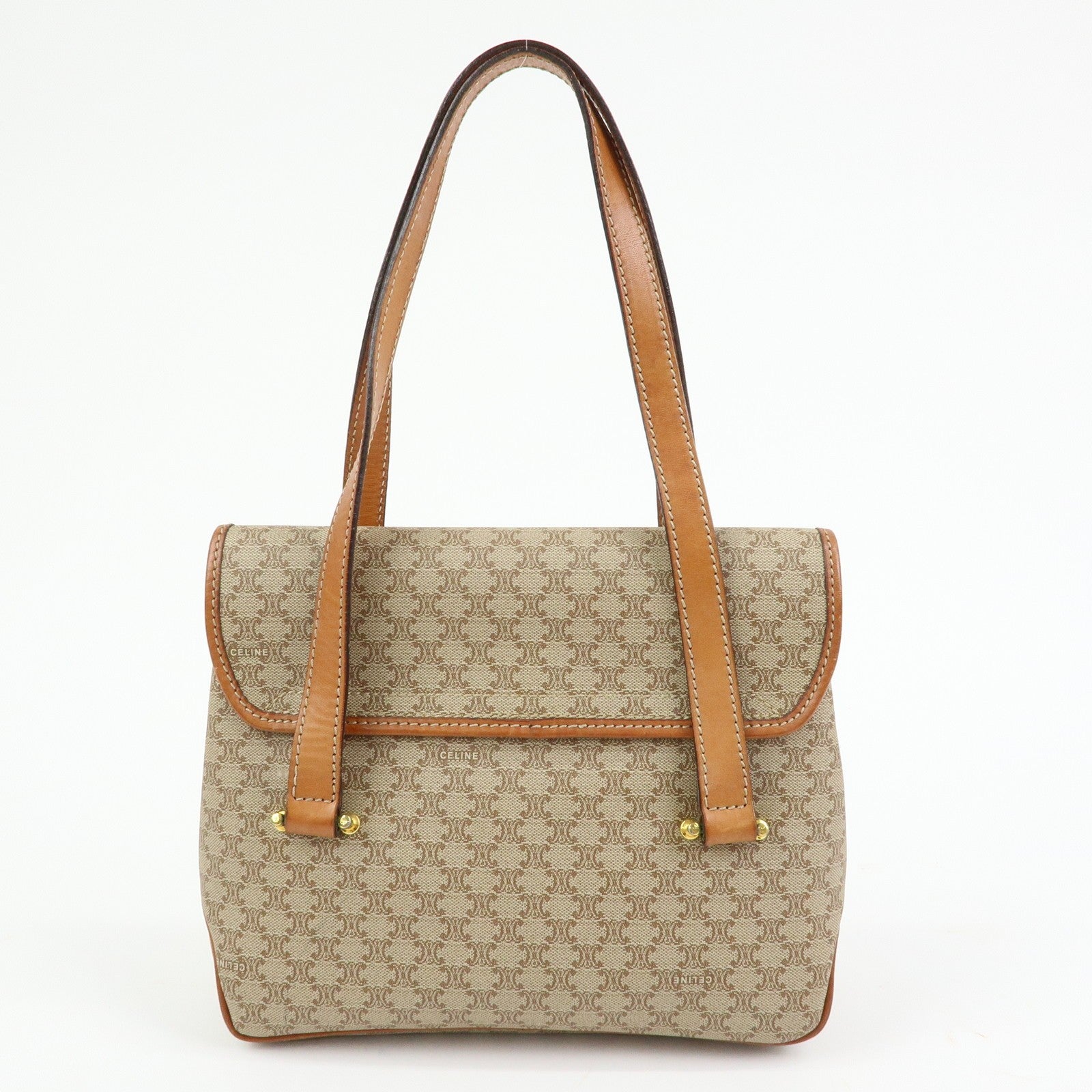 Celine Macadam Hand Bag - Beige, PVC Leather