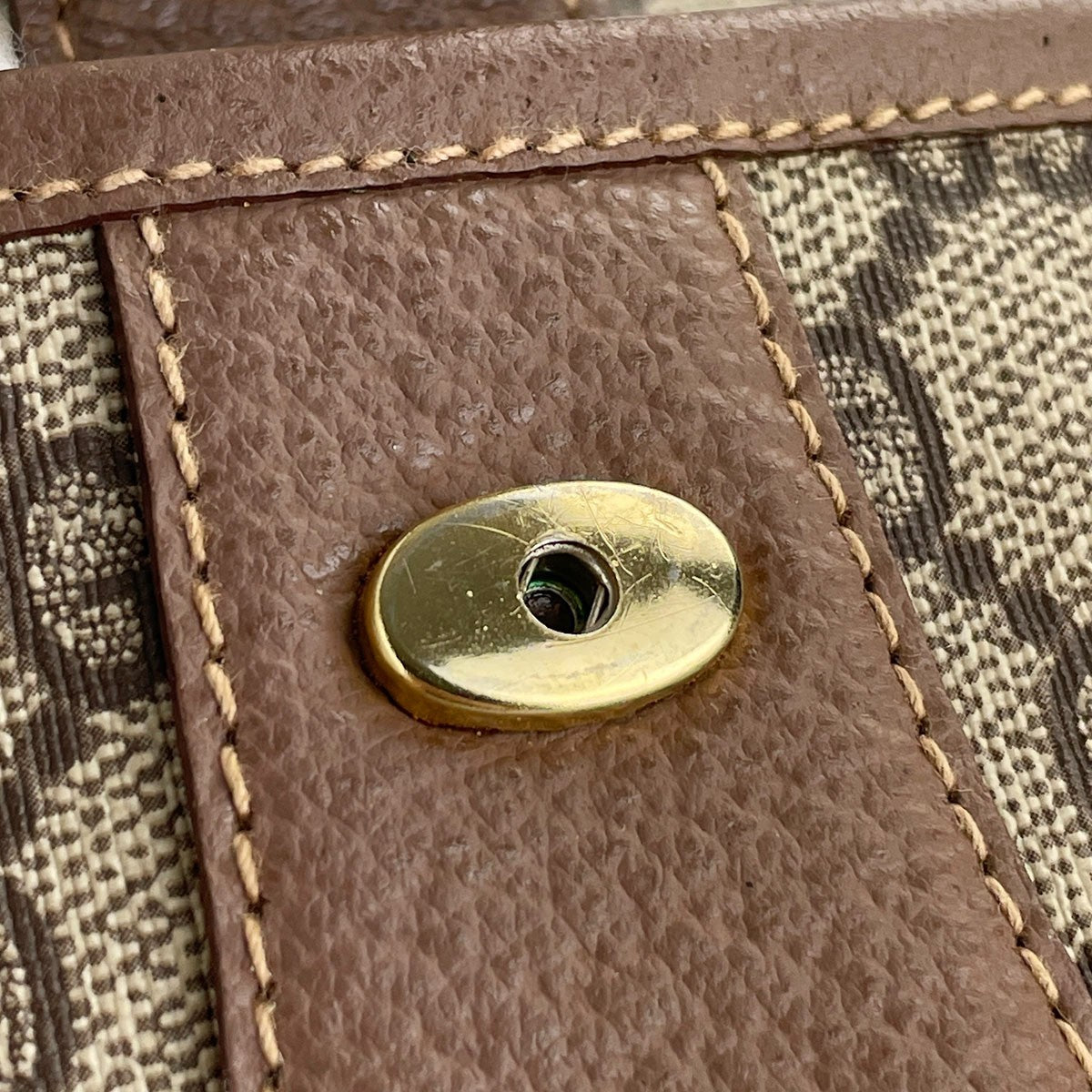 Gucci Sherry Line Shoulder Bag - Beige, Brown, Leather, PVC