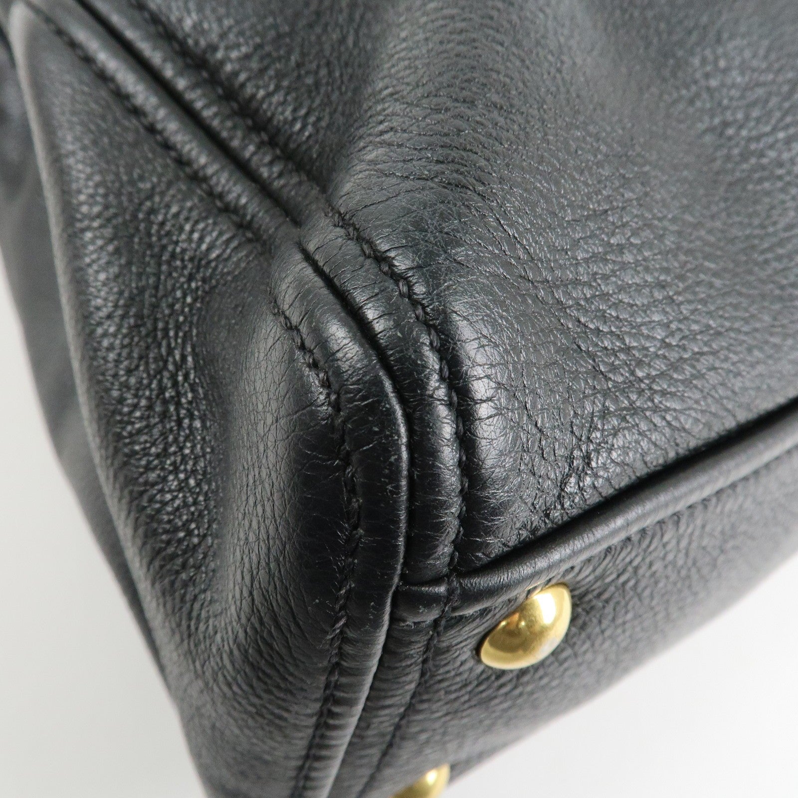 Miu Miu Logo 2Way Bag - Black, Leather