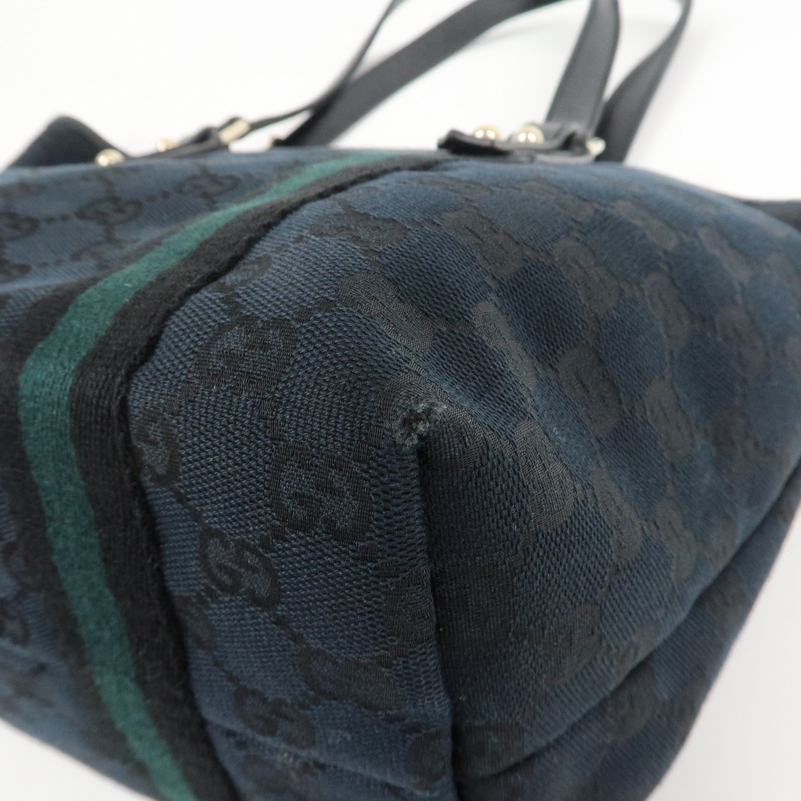 Gucci Tote Shoulder Bag - Black, Canvas Leather