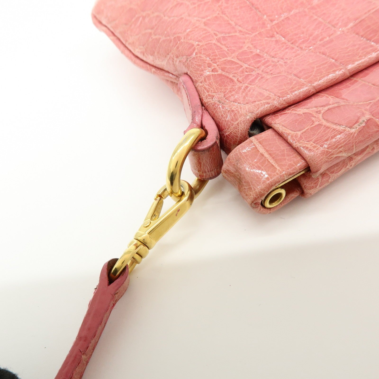 Miu Miu Embossed Leather Crossbody Bag - Pink, Leather