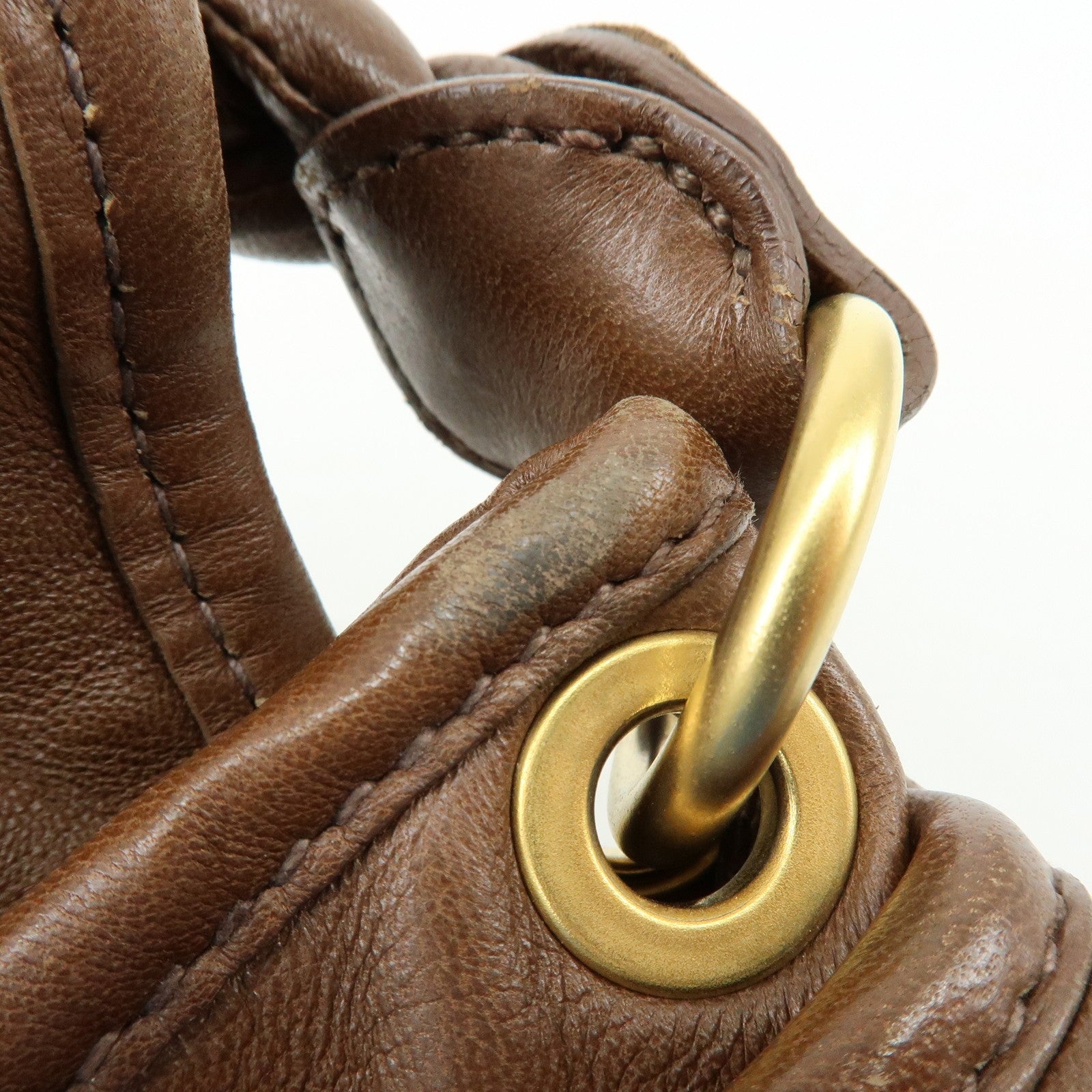 Miu Miu 5BH188 Handbag - Brown, Leather