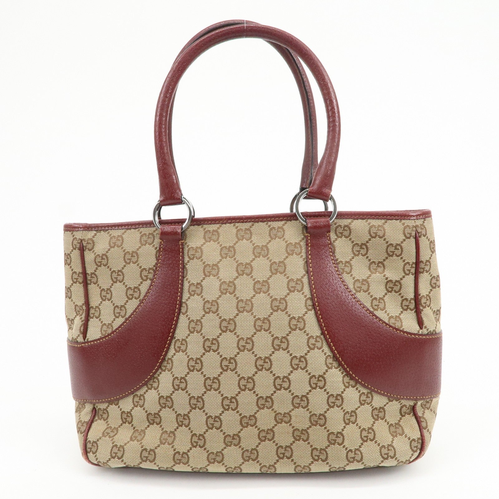 Gucci Tote Bag - Beige Bordeaux, GG Canvas Leather