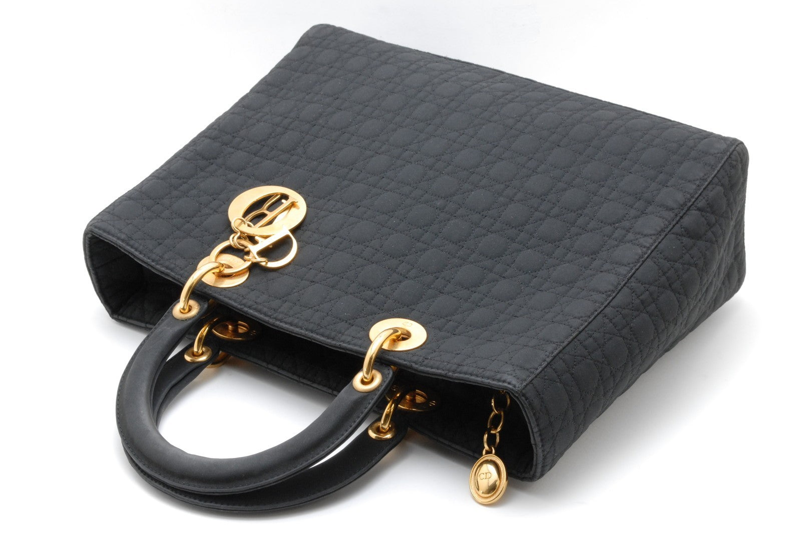 Christian Dior Lady Dior Handbag - Black, Nylon