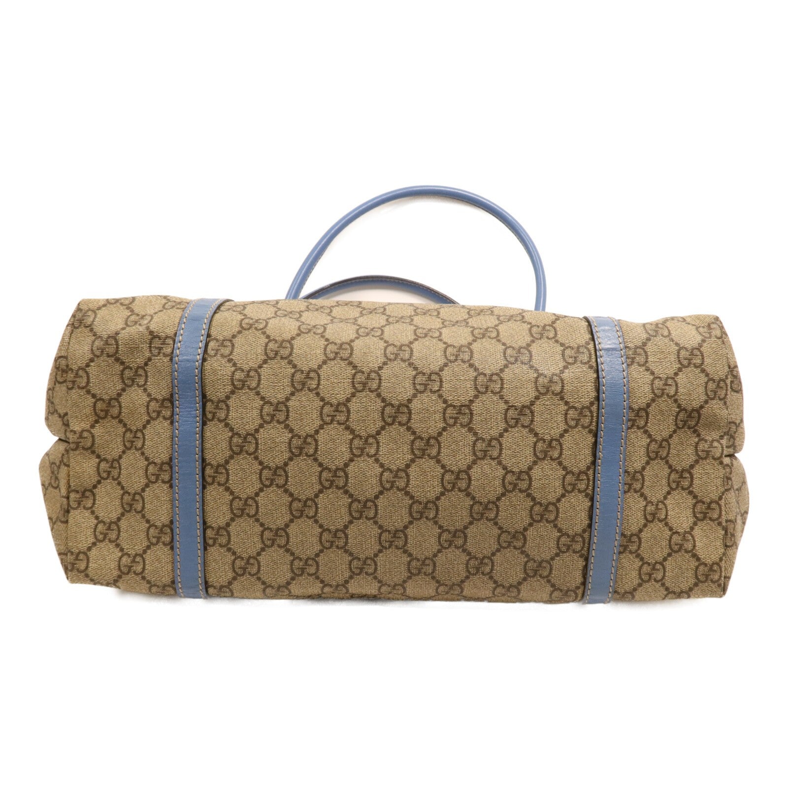 Gucci GHW GG Supreme Medium Joy Tote Bag - Brown/Blue, Coated Canvas
