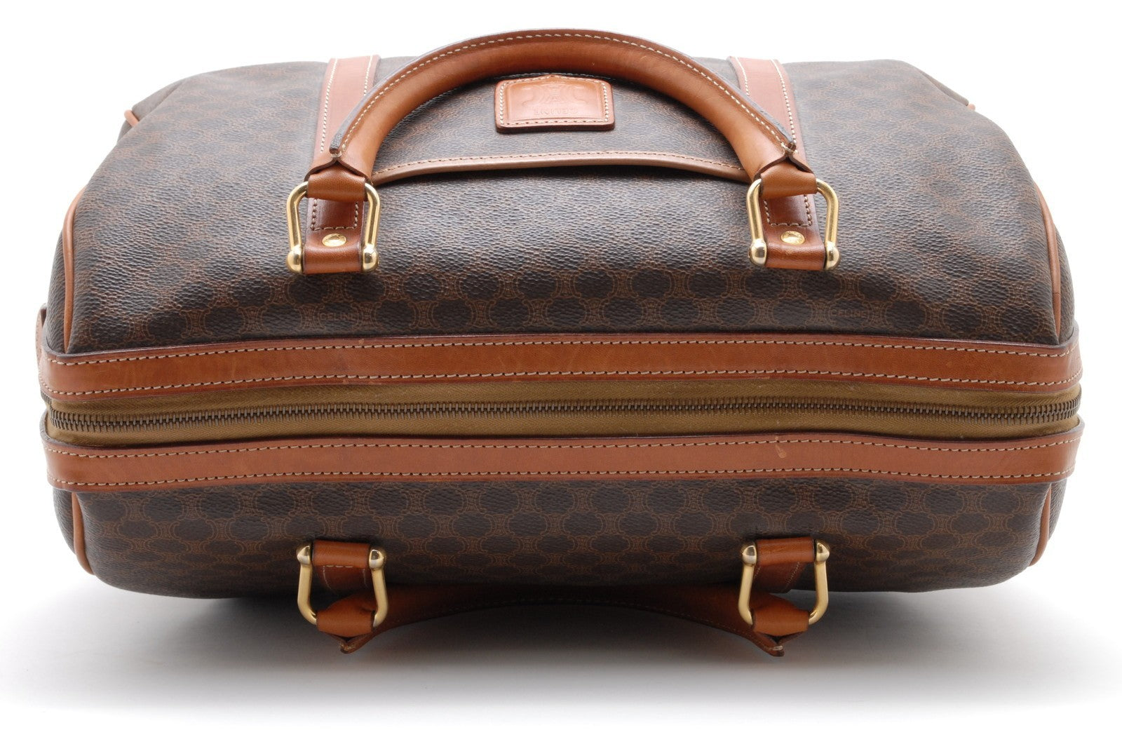 Celine Macadam Boston Bag - Brown, PVC Leather