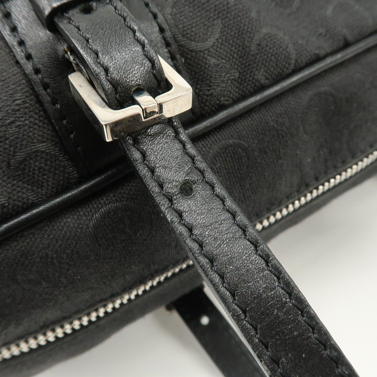 Celine C Macadam Mini Boston Bag - Black, Canvas