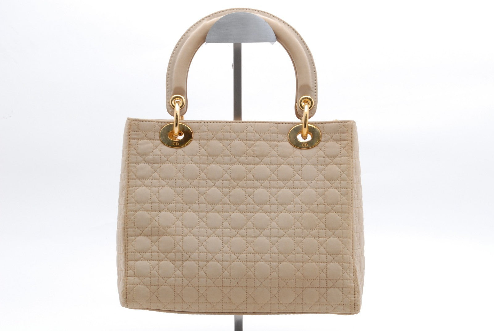 Dior Lady Dior Vintage Handbag - Beige, Nylon