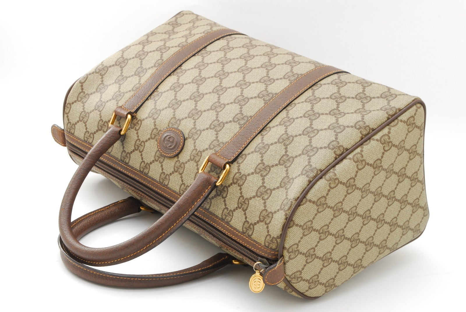 Gucci GG Supreme Boston Bag - Brown, PVC Leather