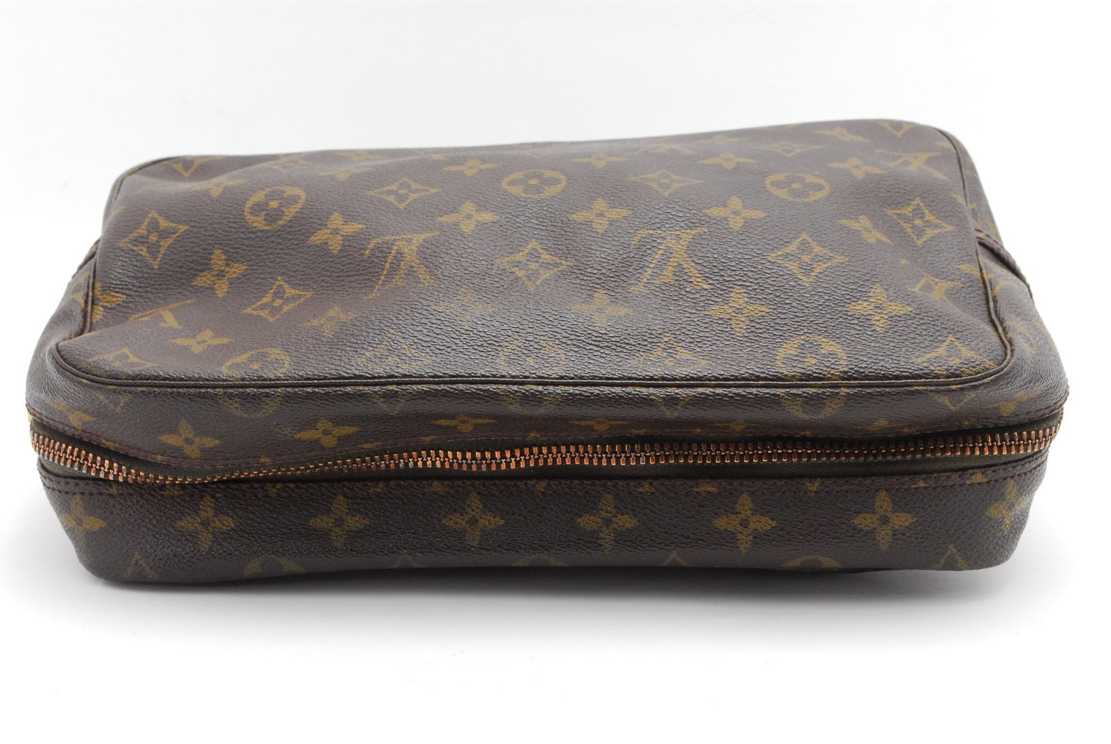 Louis Vuitton Trousse Toilette 28 Monogram Clutch - Brown, Leather