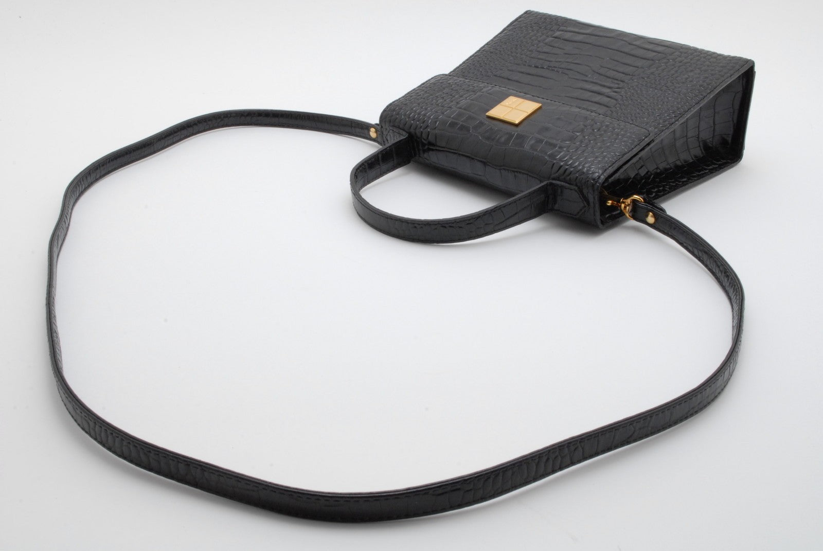 Saint Laurent Yves Saint Laurent 2Way Hand Shoulder Bag - Black, Leather