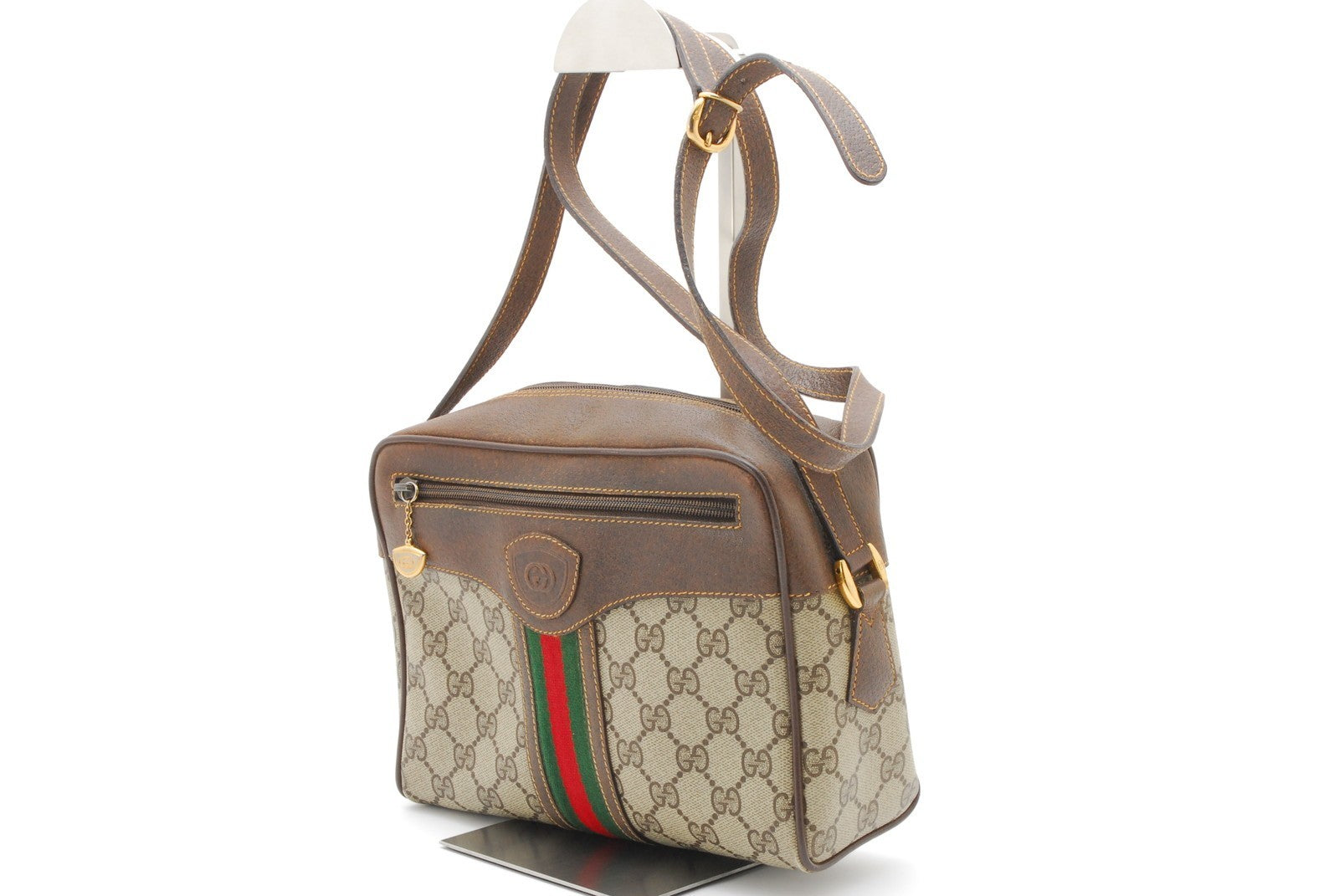 Gucci Sherry Line GG Vintage Shoulder Bag - Brown, PVC Leather