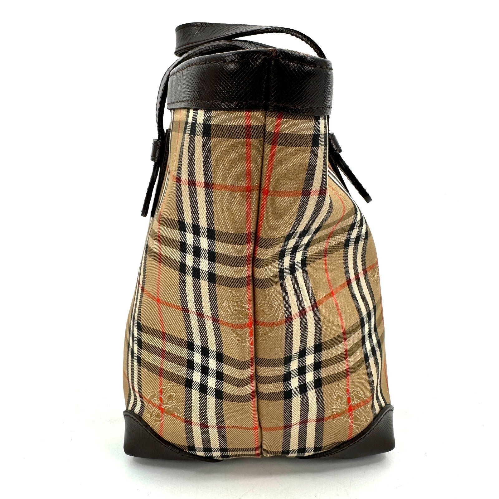 Burberry Nova Check Tote Bag - Brown, Canvas, Leather