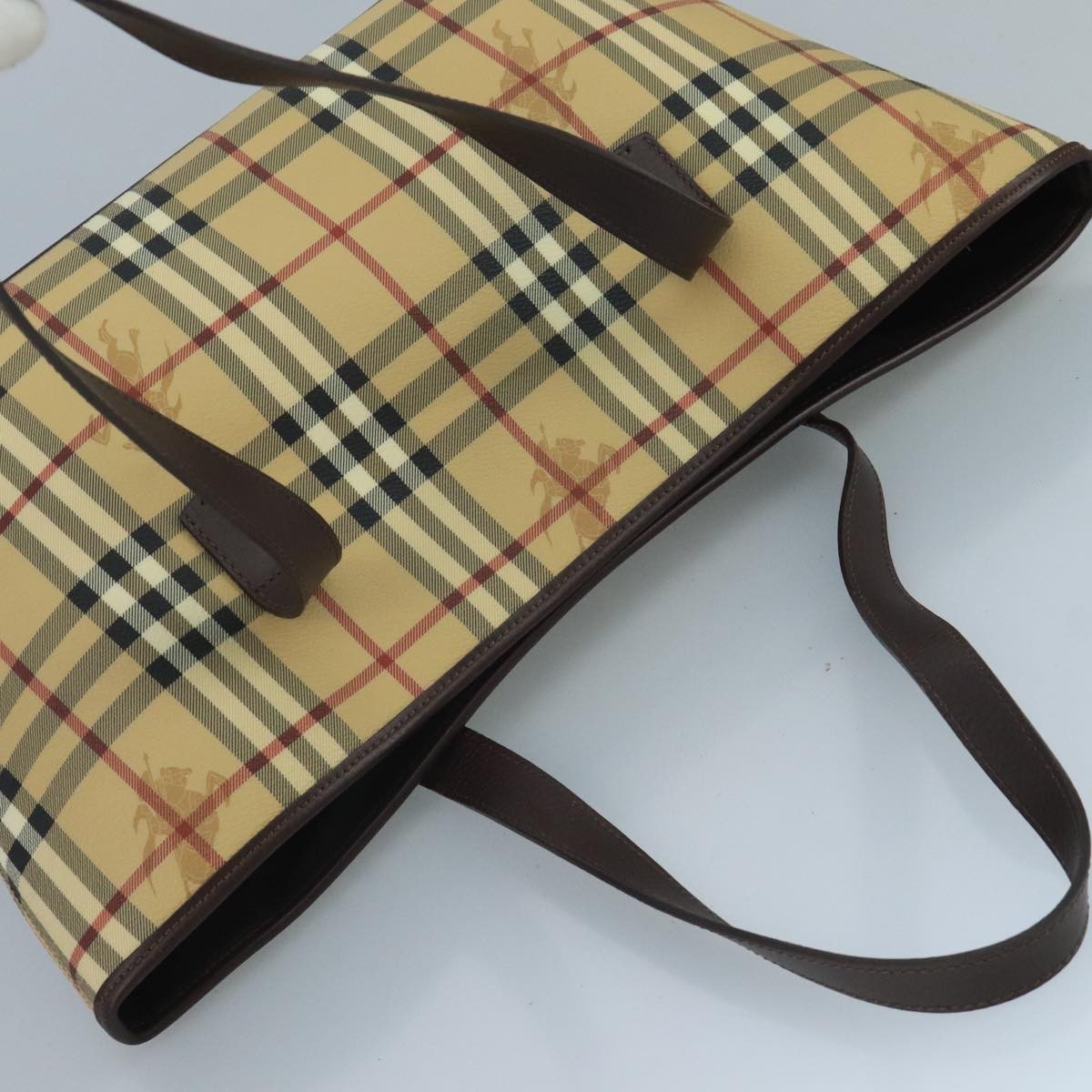Burberry Nova Check Tote Bag - Beige, PVC Leather