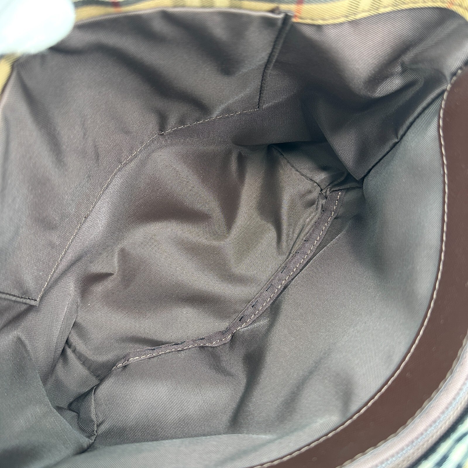 Burberry Nova Check Tote Bag - Brown, Canvas, Leather