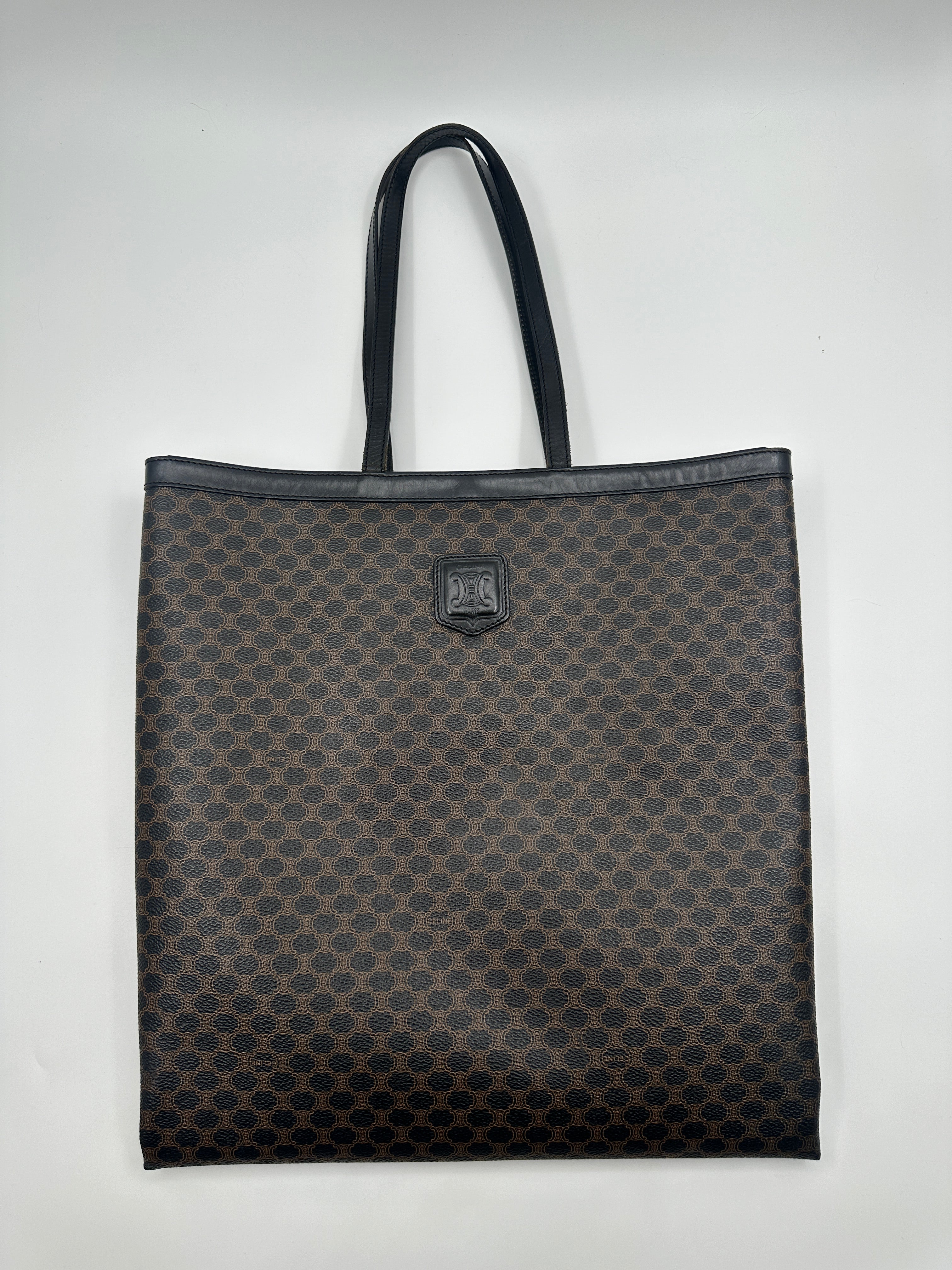 Macadam Tote Bag Black/Brown PVC, Leather