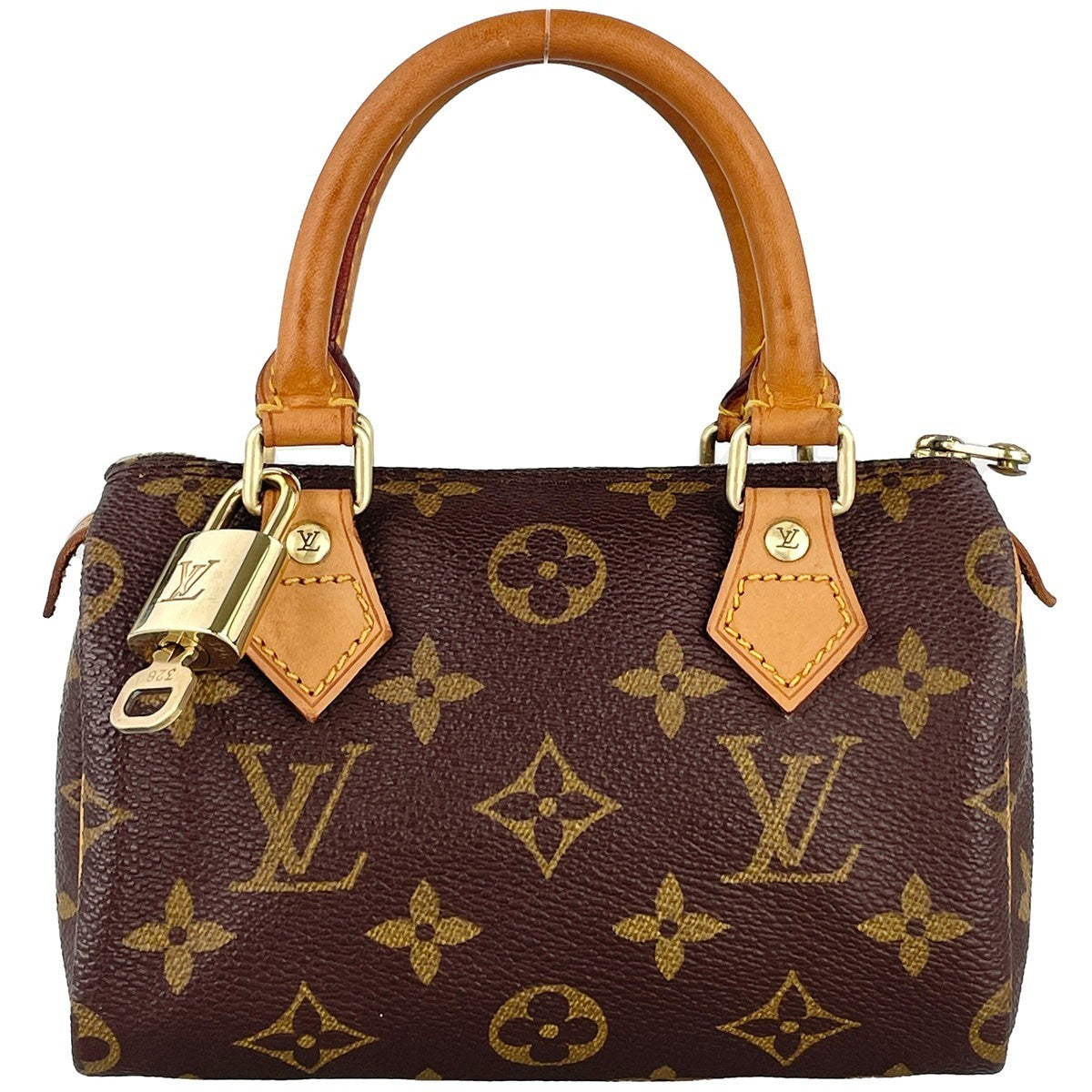 Louis Vuitton Mini Speedy Handbag - Brown, Canvas- מגיע עם המנעול!
