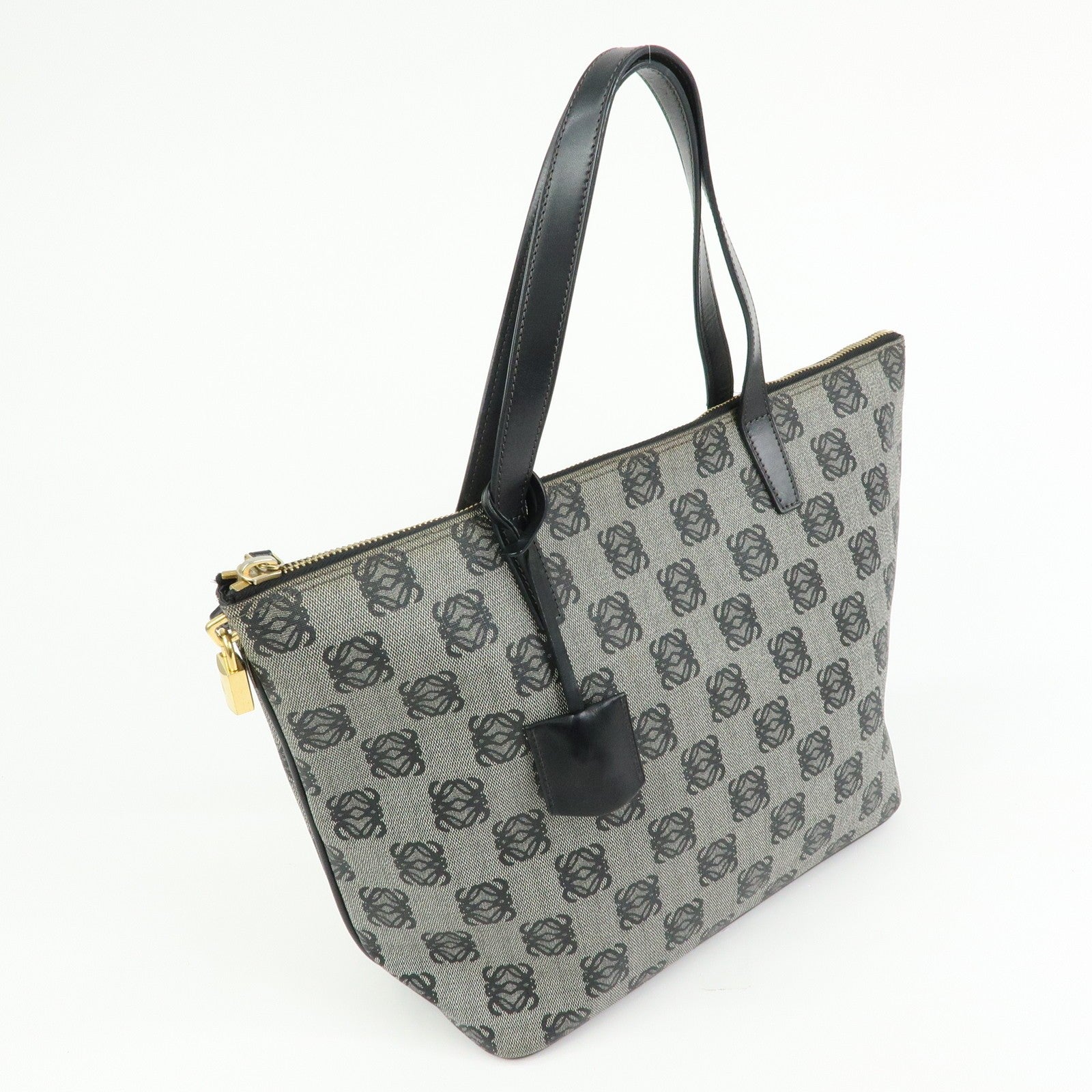 Loewe Anagram Tote Bag - Black, PVC Coating Canvas and Leather