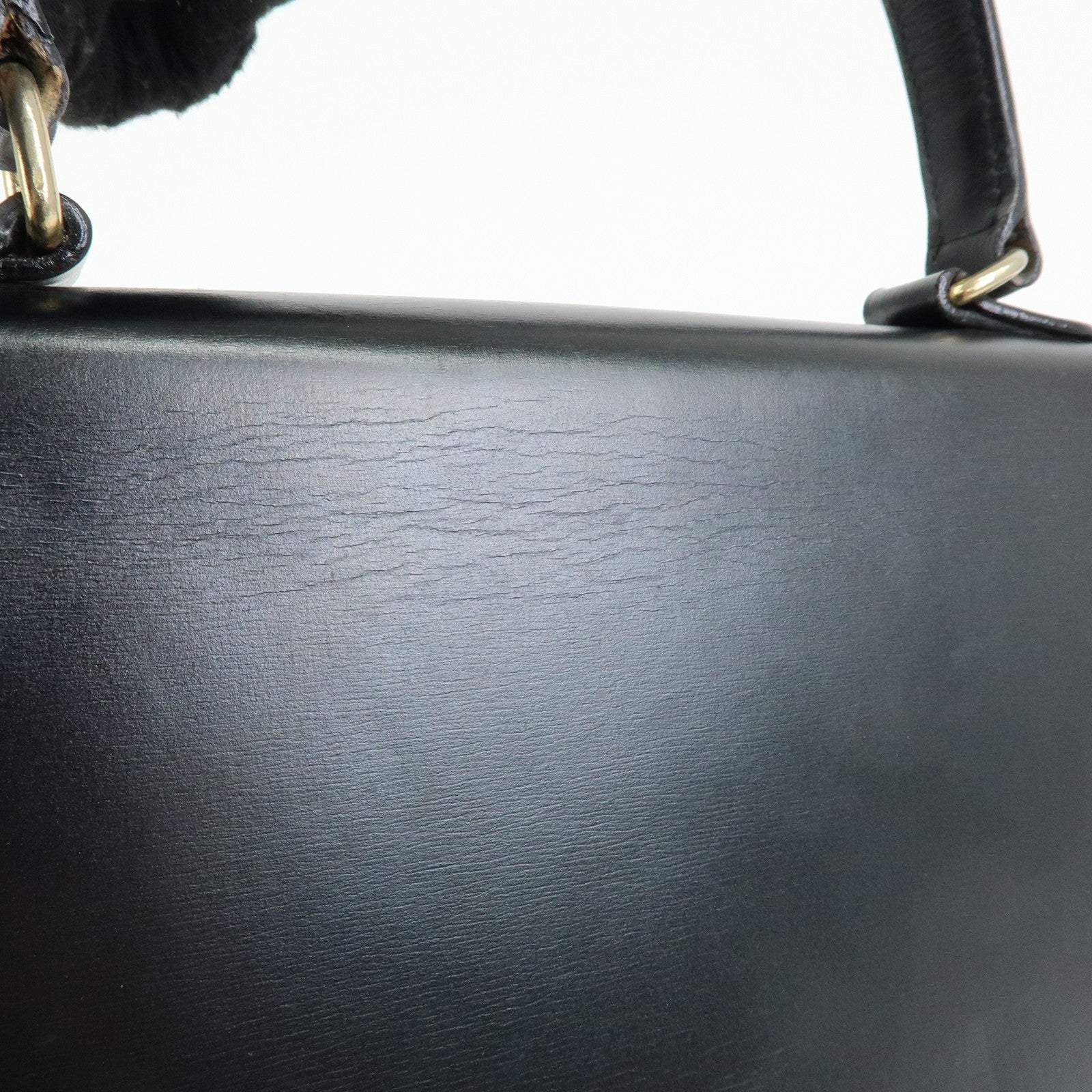 Celine Top Handle 2Way Hand Bag - Black, Leather