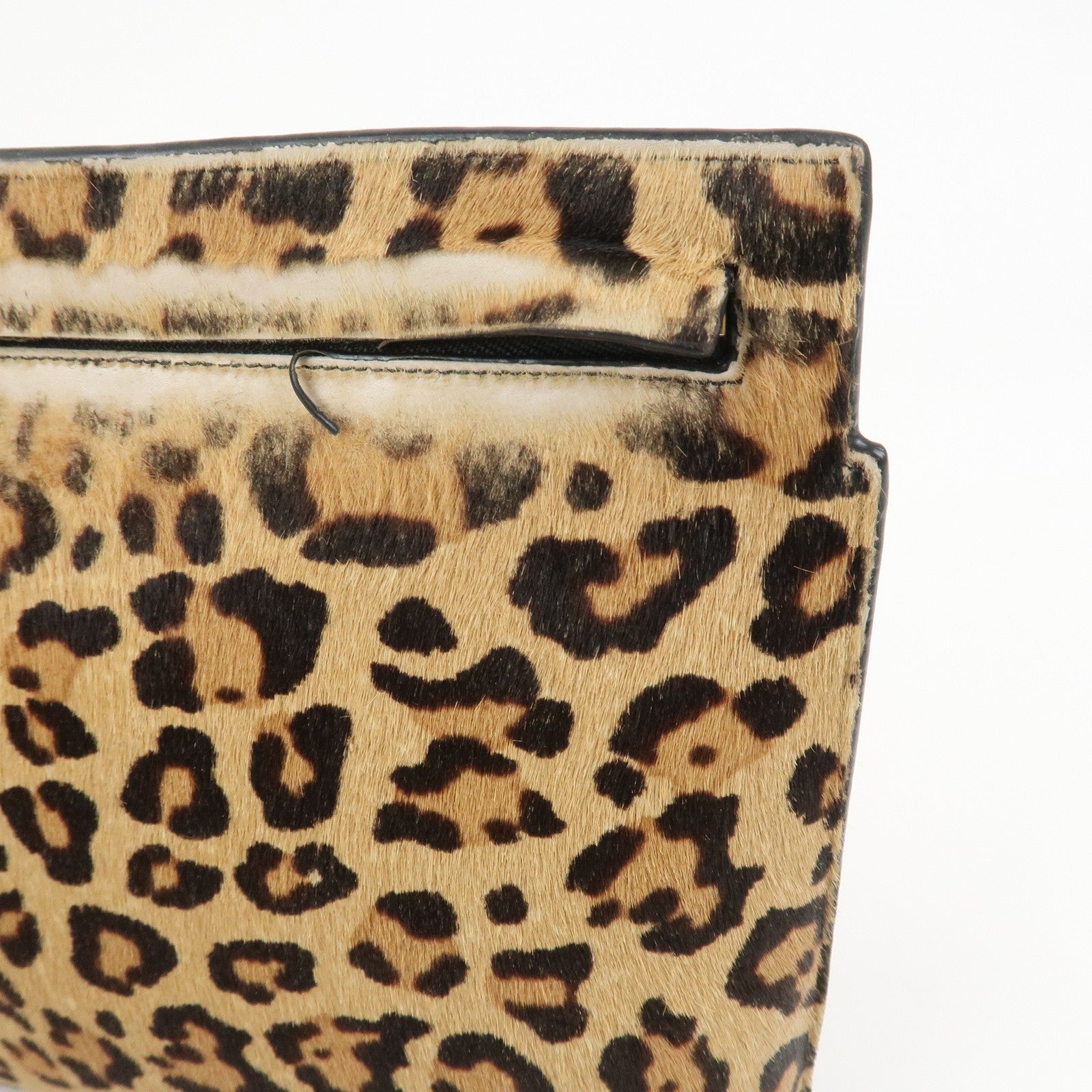 Loewe Anagram Logo Clutch Bag - Leopard, Unborn Calf Leather