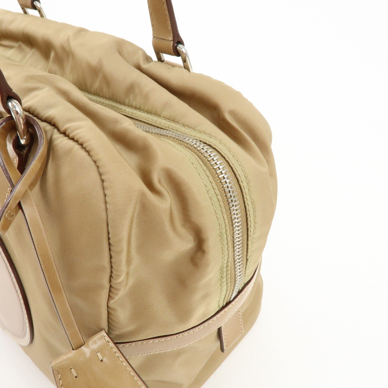 Prada Shoulder Bag - Beige, Nylon and Leather