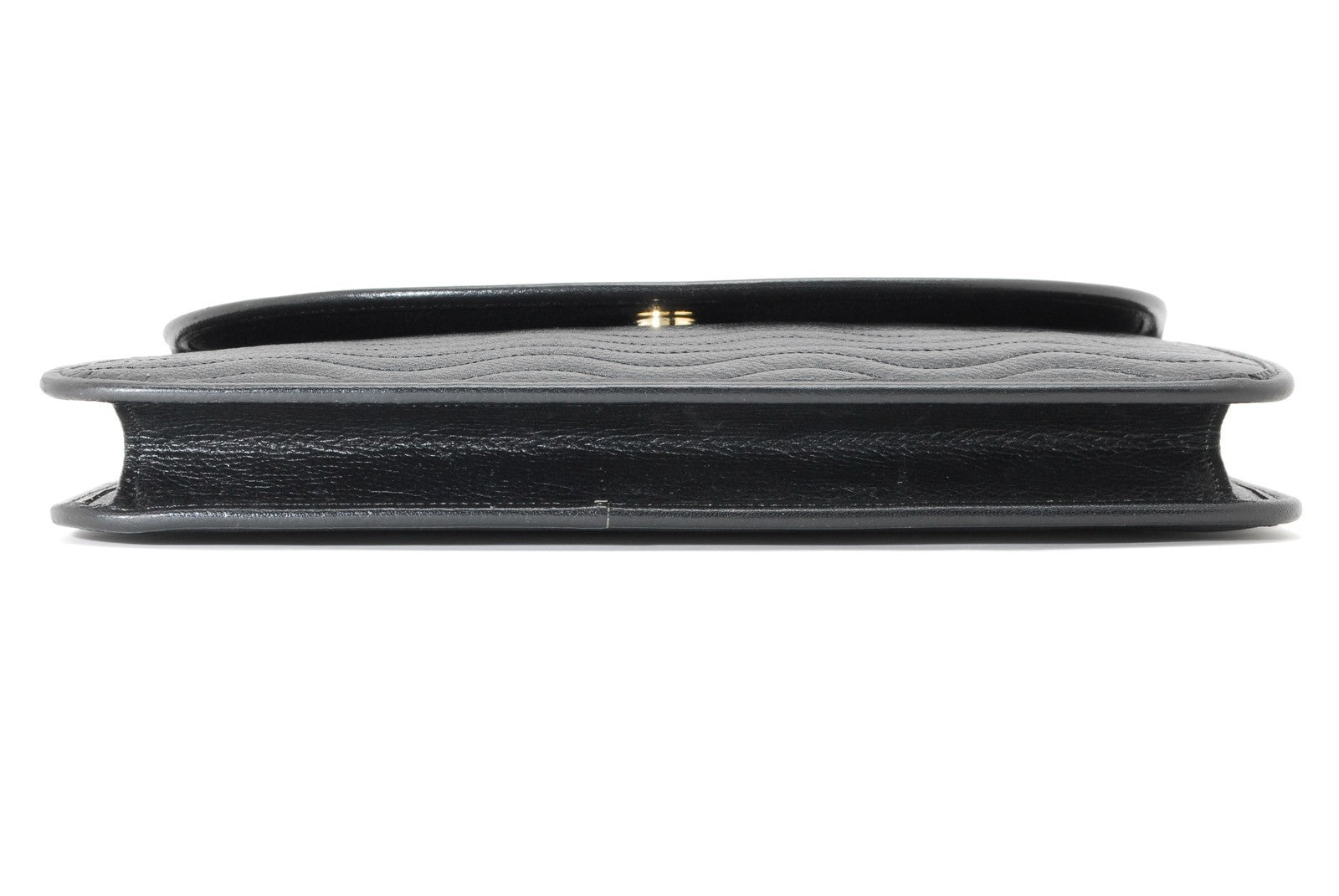 Saint Laurent Stitch Clutch Bag - Black, Leather