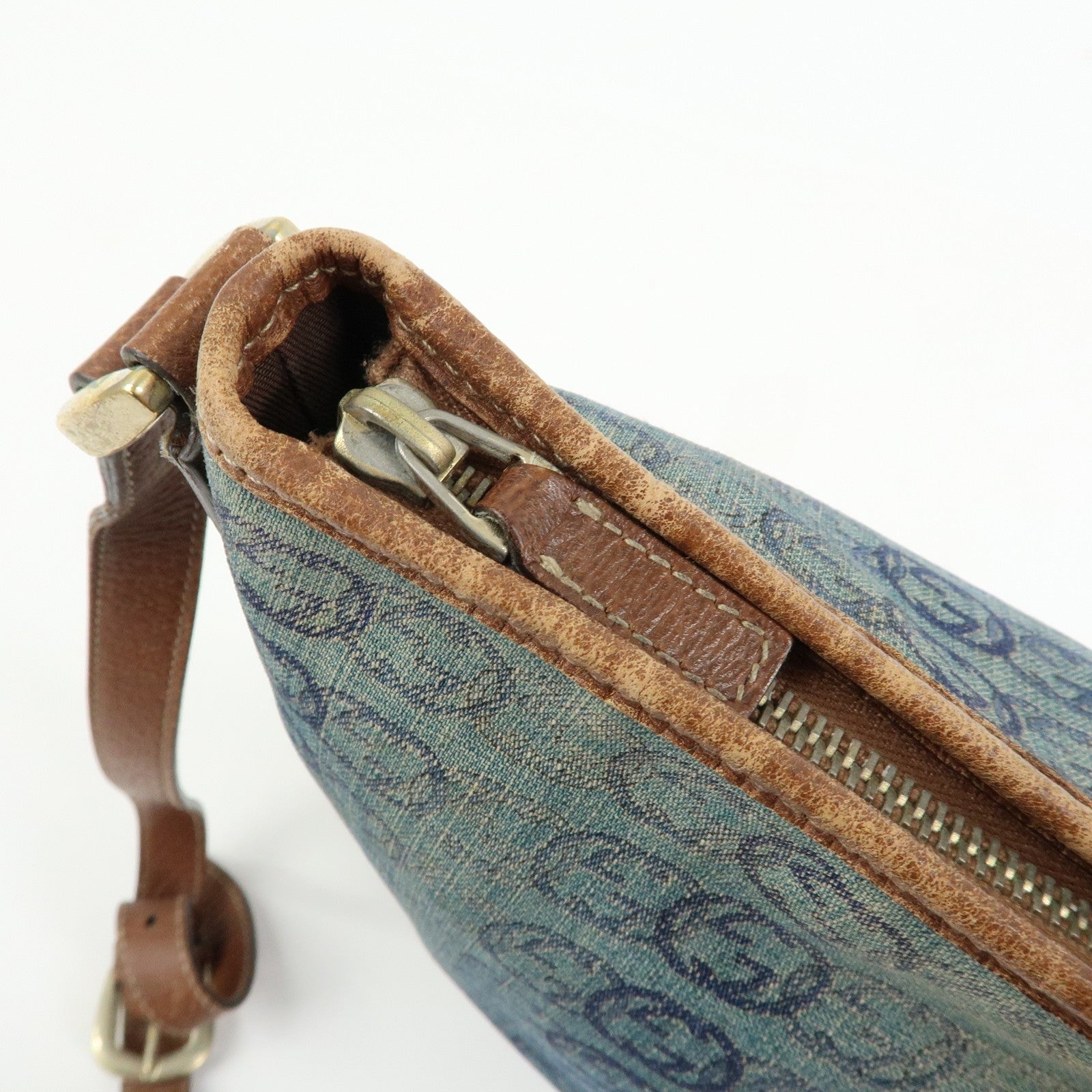 Gucci Abbey Crossbody Bag - Navy, Denim and Leather