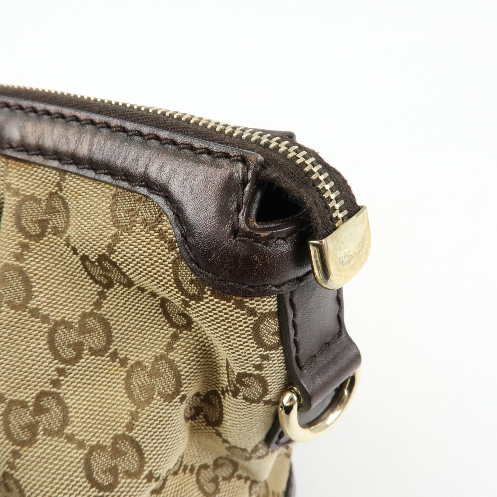 Gucci 247902 2Way Bag - Brown, Canvas and Leather