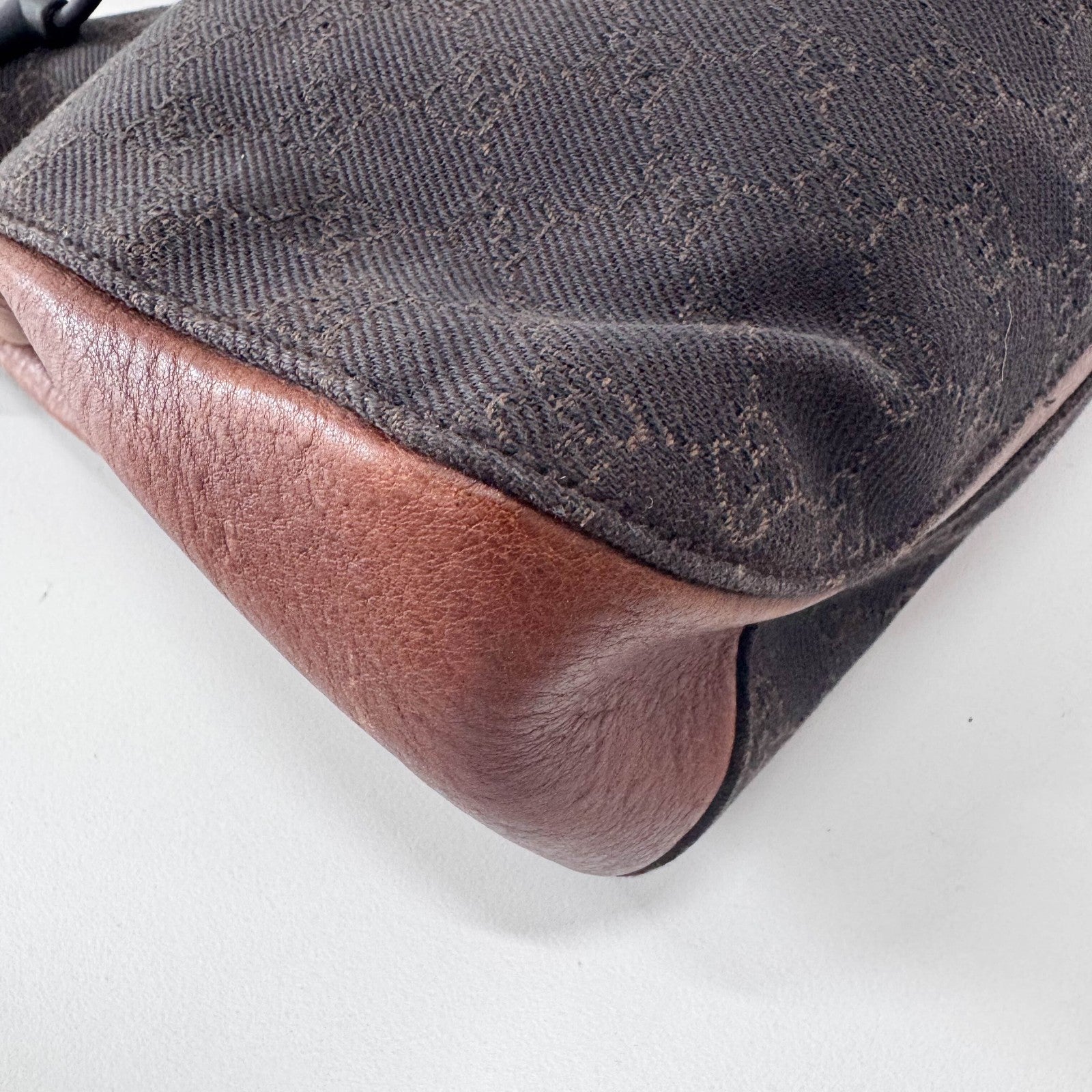 Gucci Horsebit Shoulder Bag - Brown, Canvas