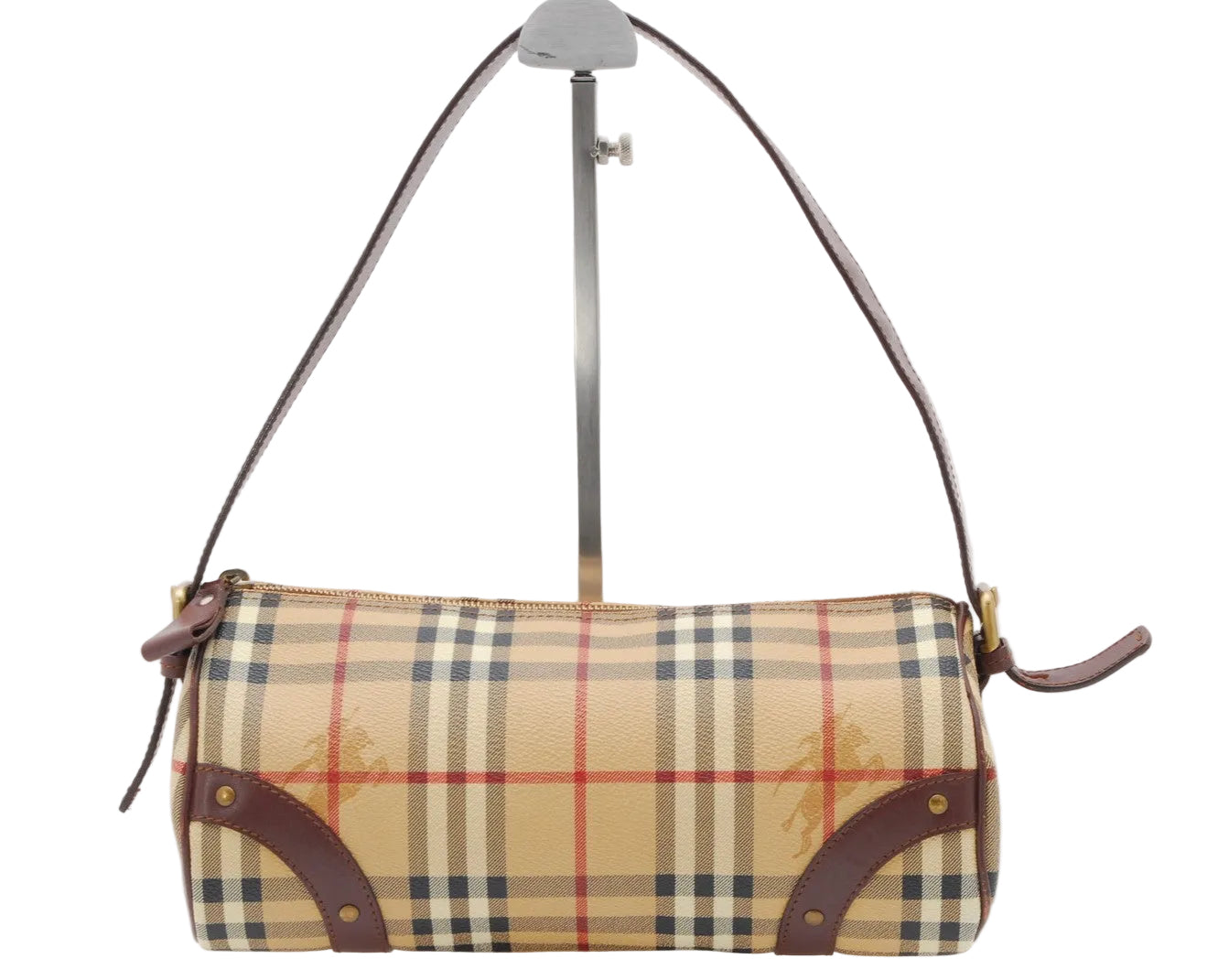 Burberry Nova Check Shadow Horse Shoulder Hand Bag - Beige, PVC Leather